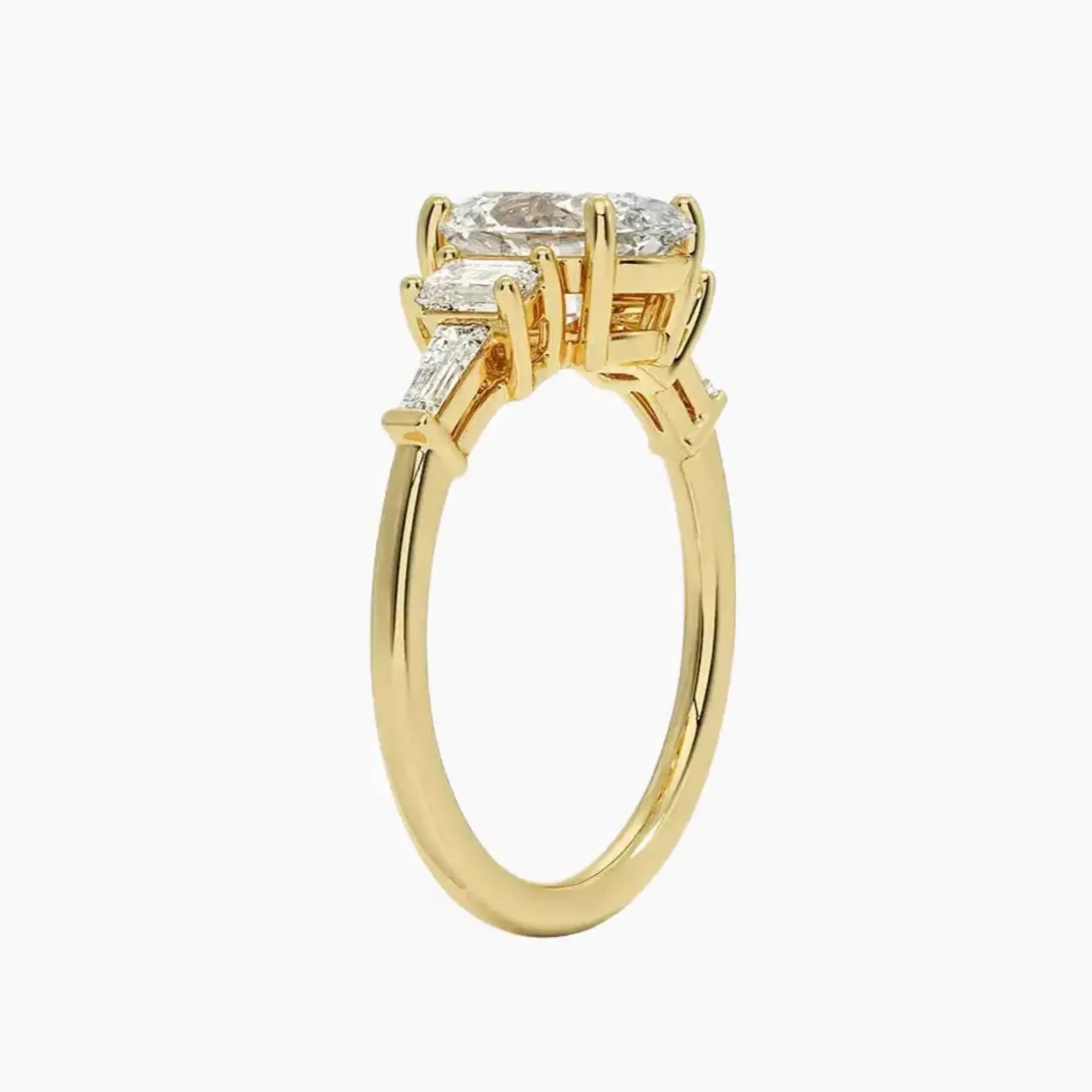 OBSER349 - Delphine Five Stone Oval engagement ring setting view 8