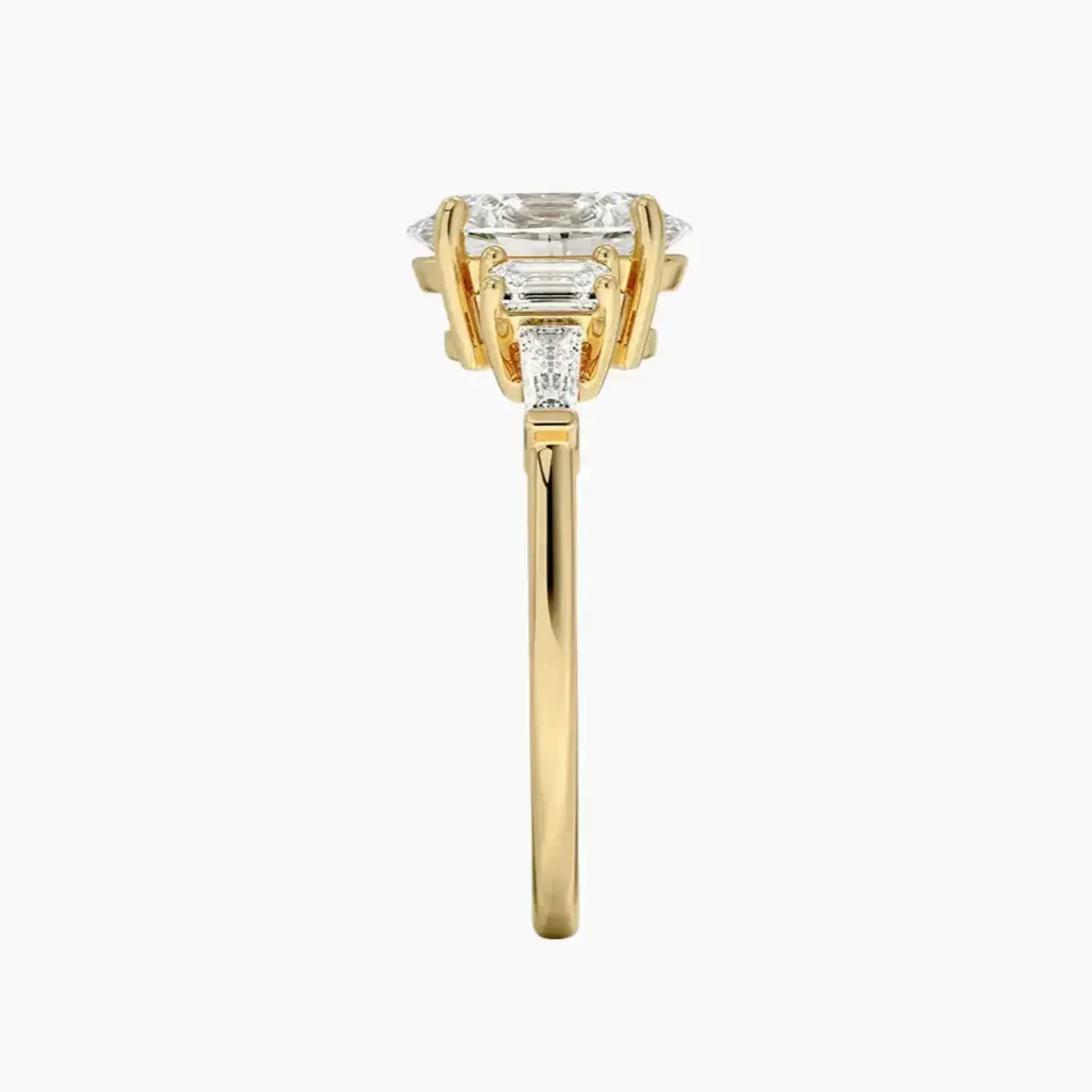 OBSER349 - Delphine Five Stone Oval engagement ring setting view 9