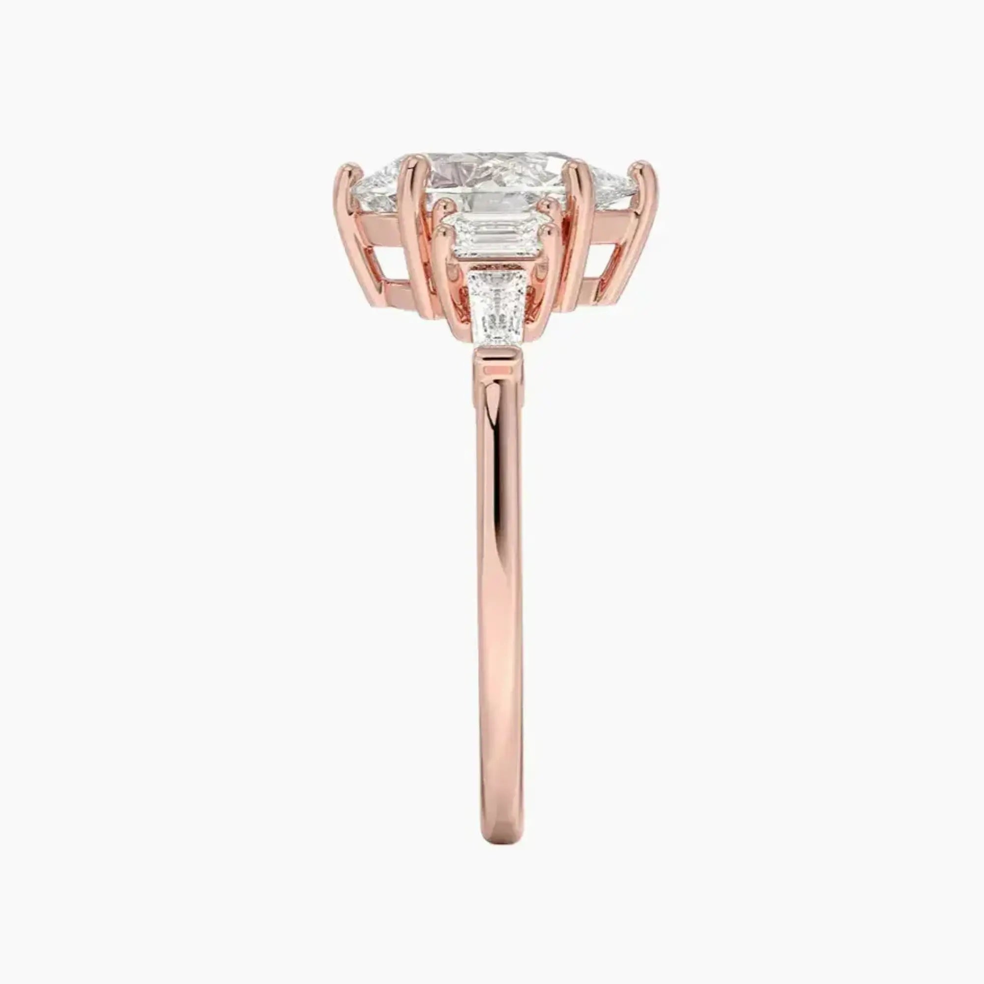 OBSER347 - Delphine Five Stone Pear engagement ring setting view 6