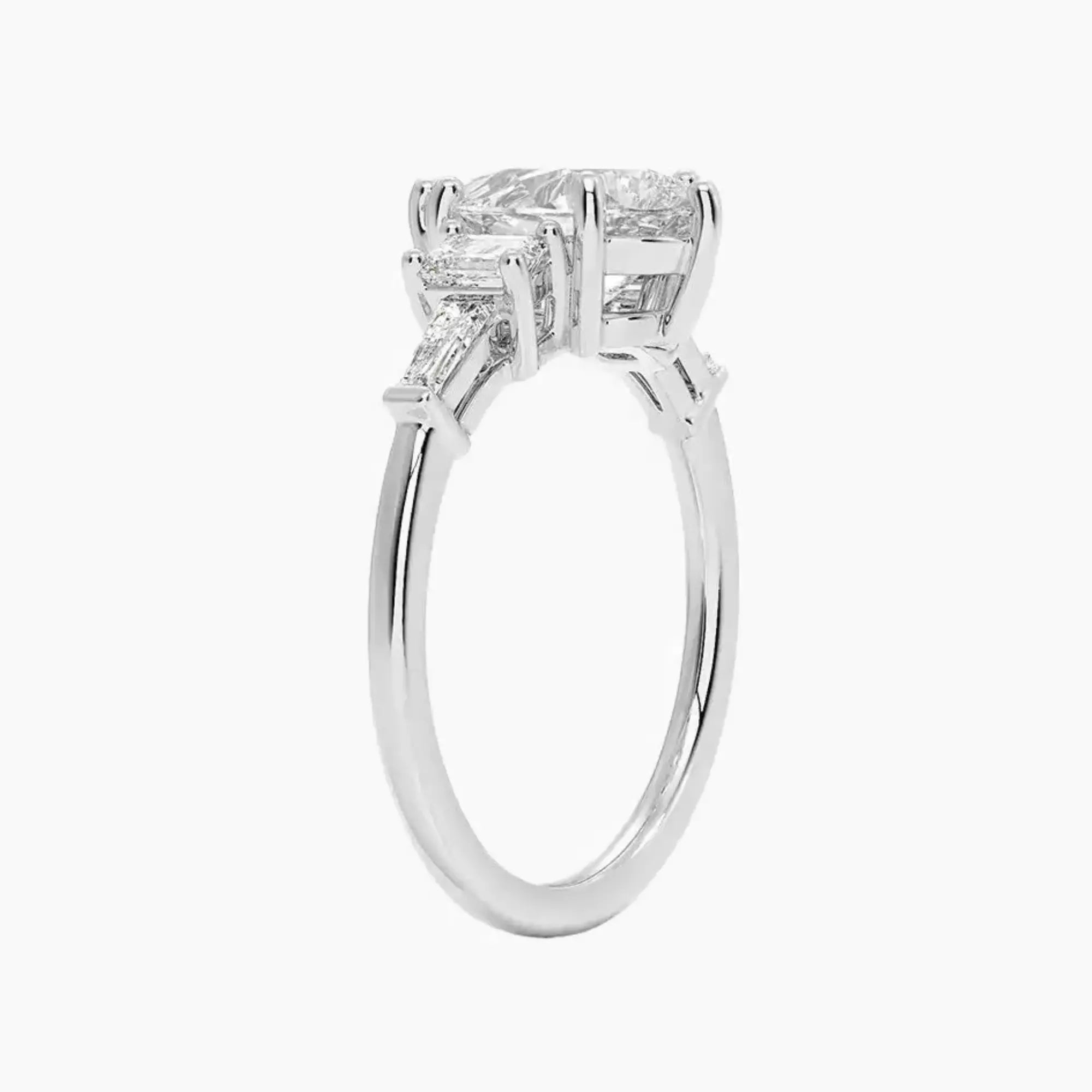 OBSER347 - Delphine Five Stone Pear engagement ring setting view 2