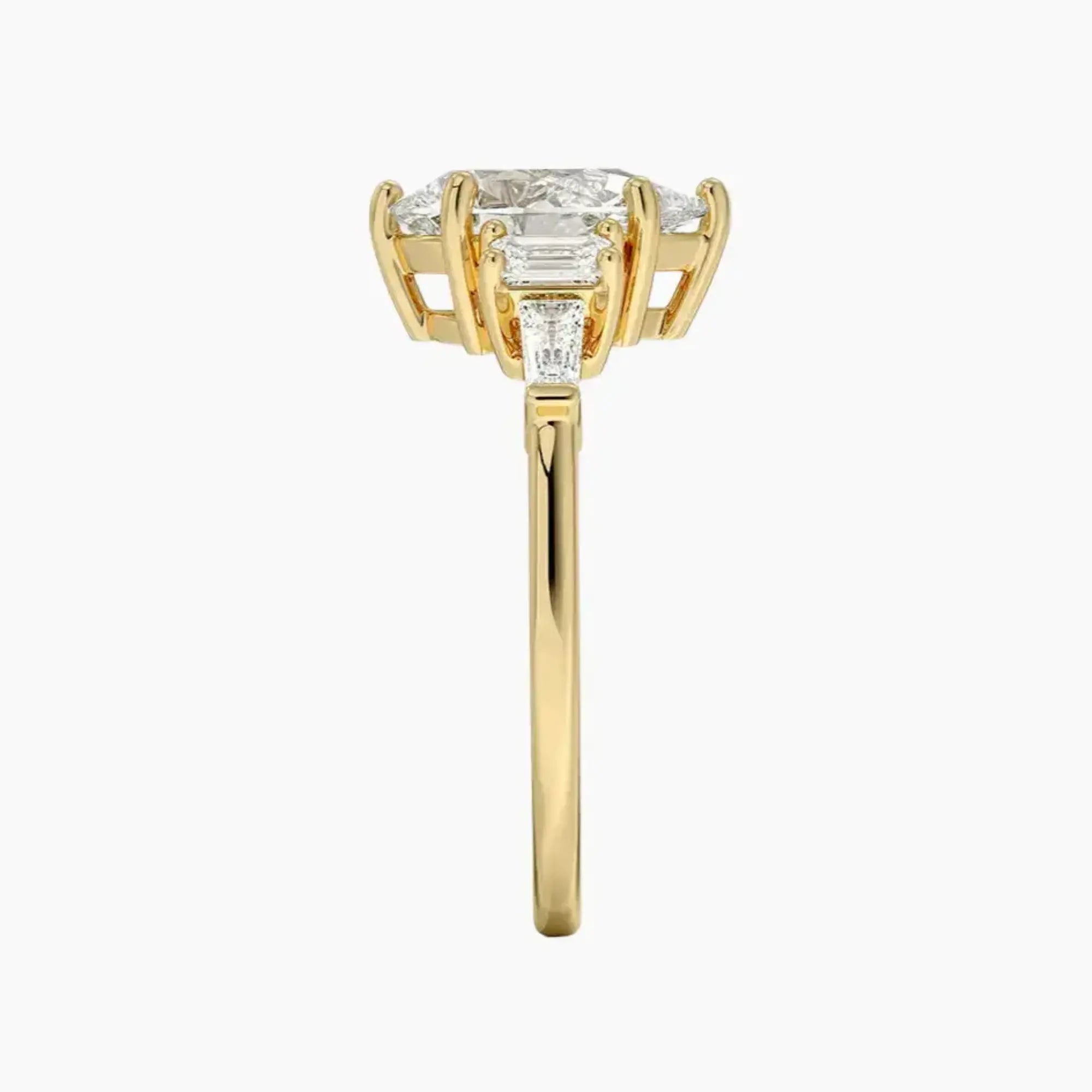 OBSER347 - Delphine Five Stone Pear engagement ring setting view 9