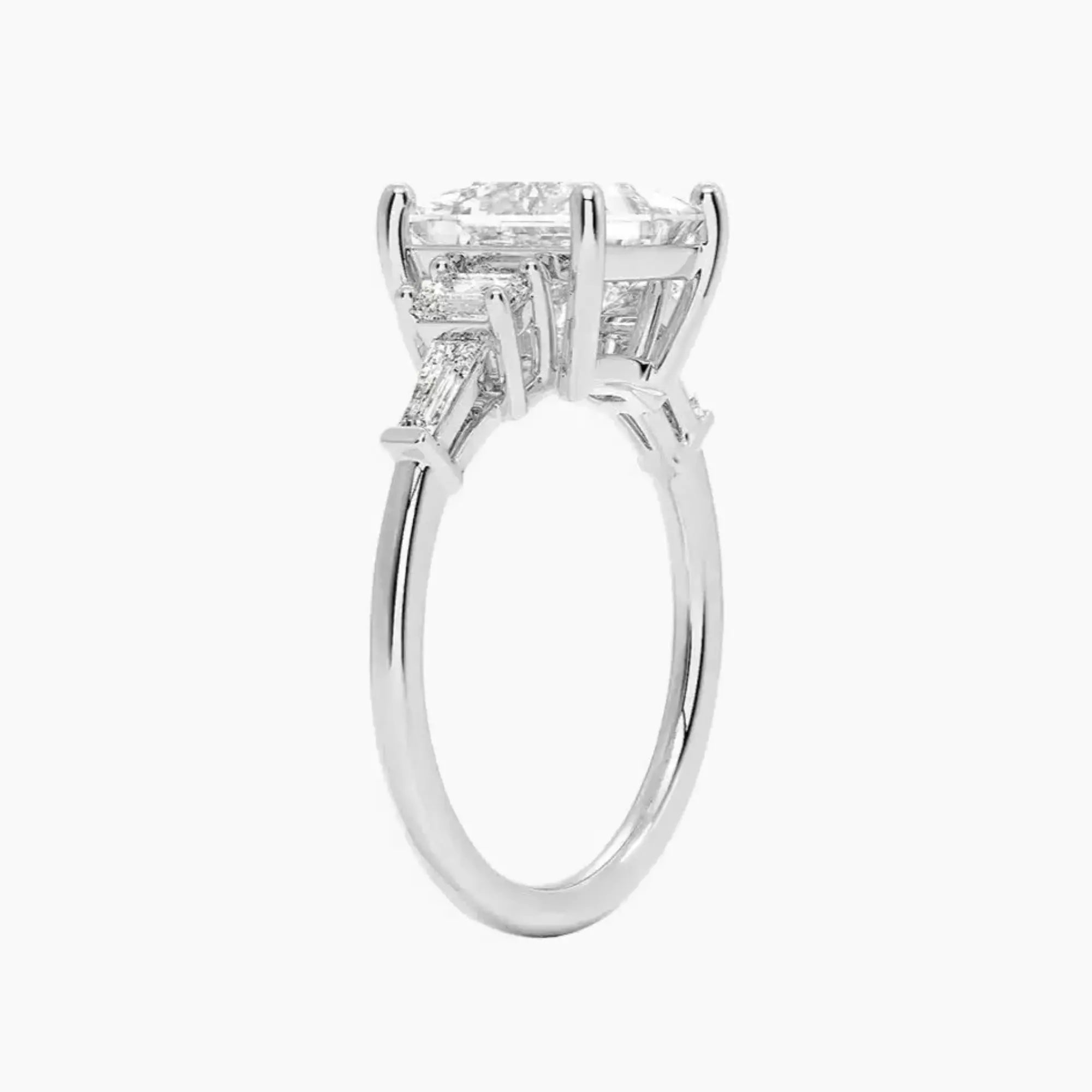 OBSER346 - Delphine Five Stone Princess engagement ring setting view 2