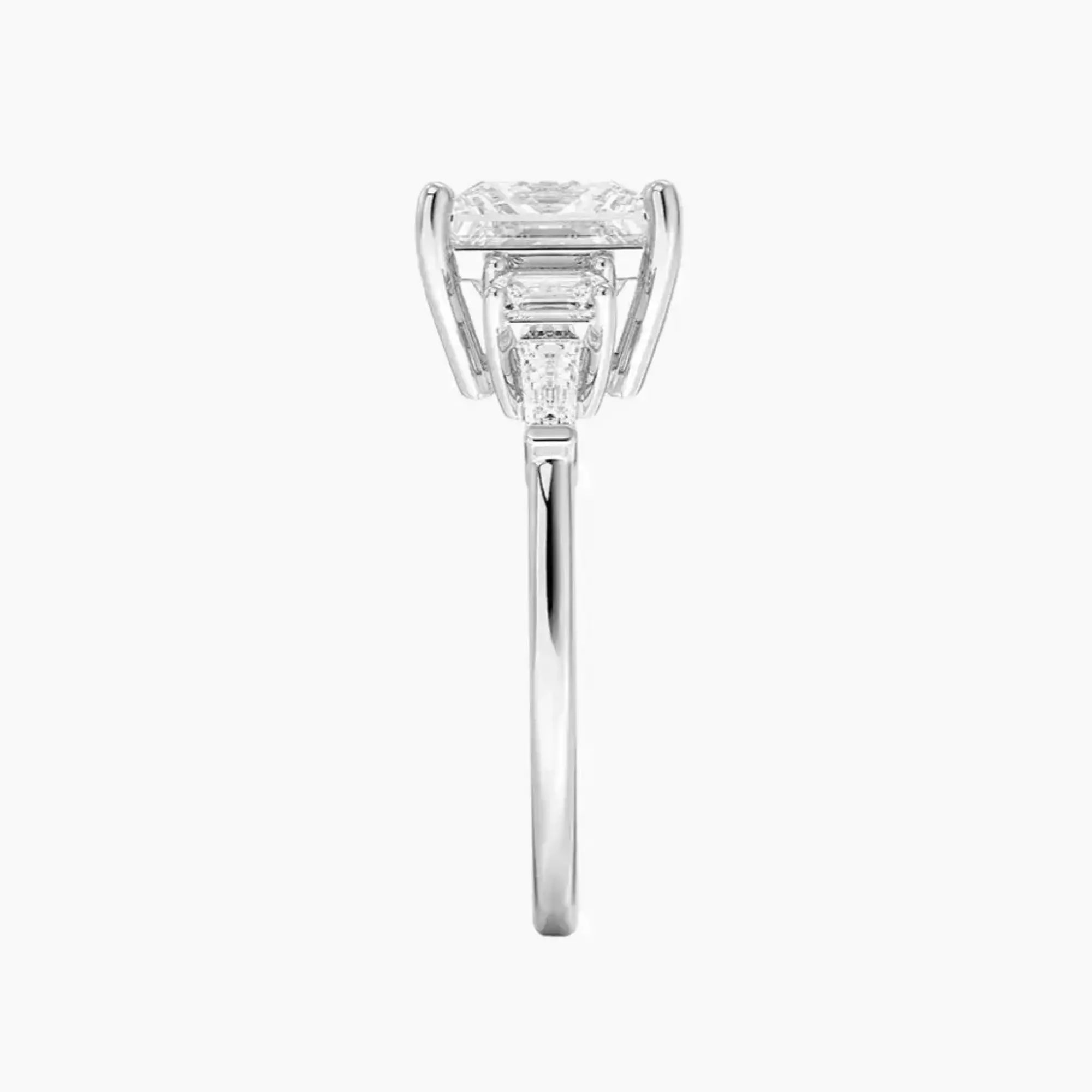 OBSER346 - Delphine Five Stone Princess engagement ring setting view 3