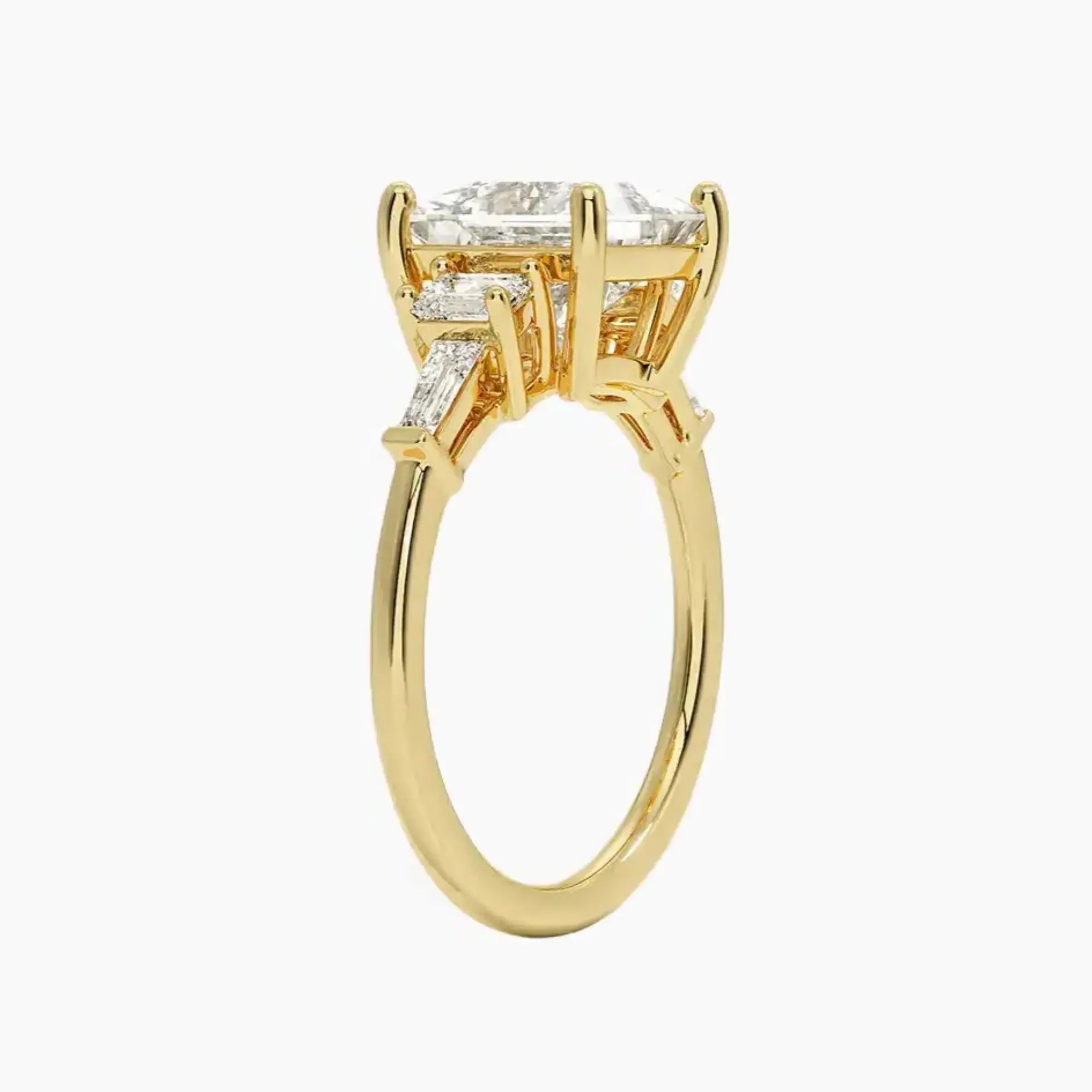 OBSER346 - Delphine Five Stone Princess engagement ring setting view 8