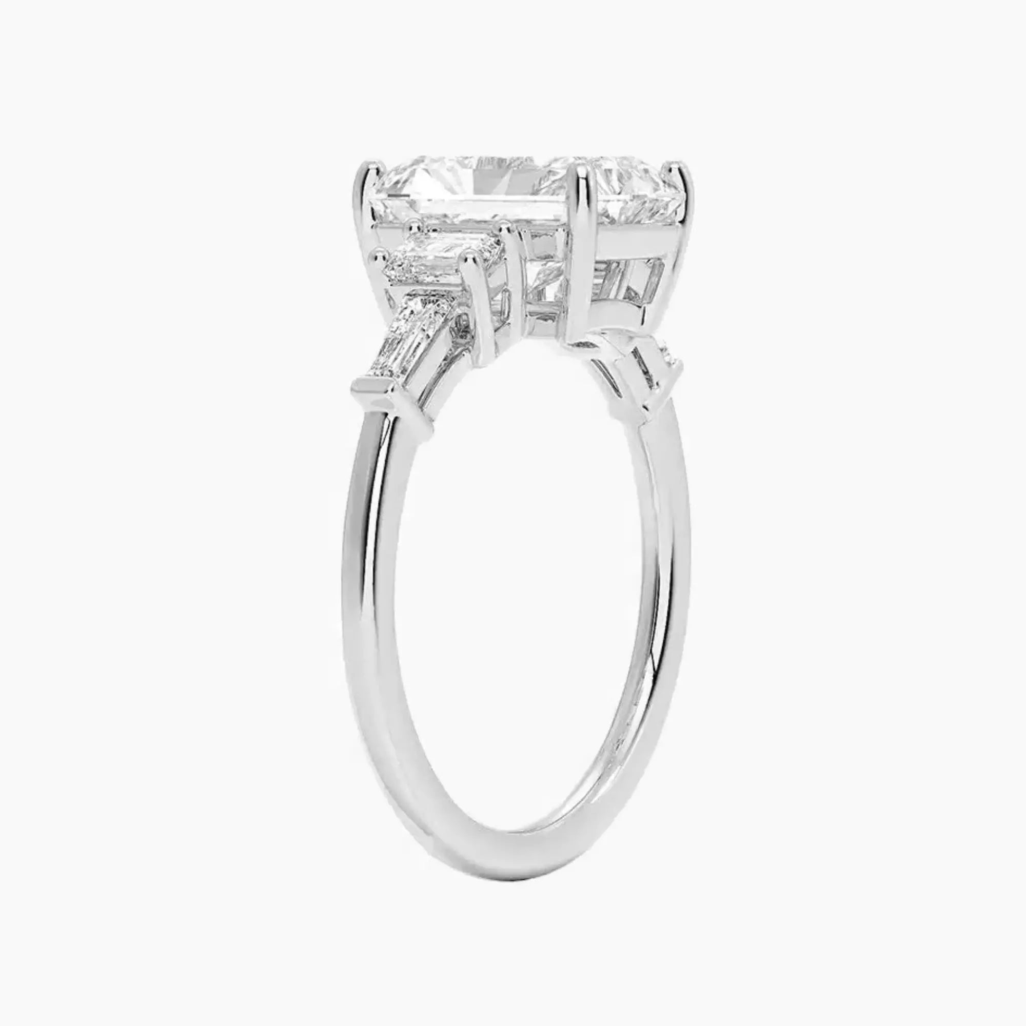 OBSER343 - Delphine Five Stone Radiant engagement ring setting view 2