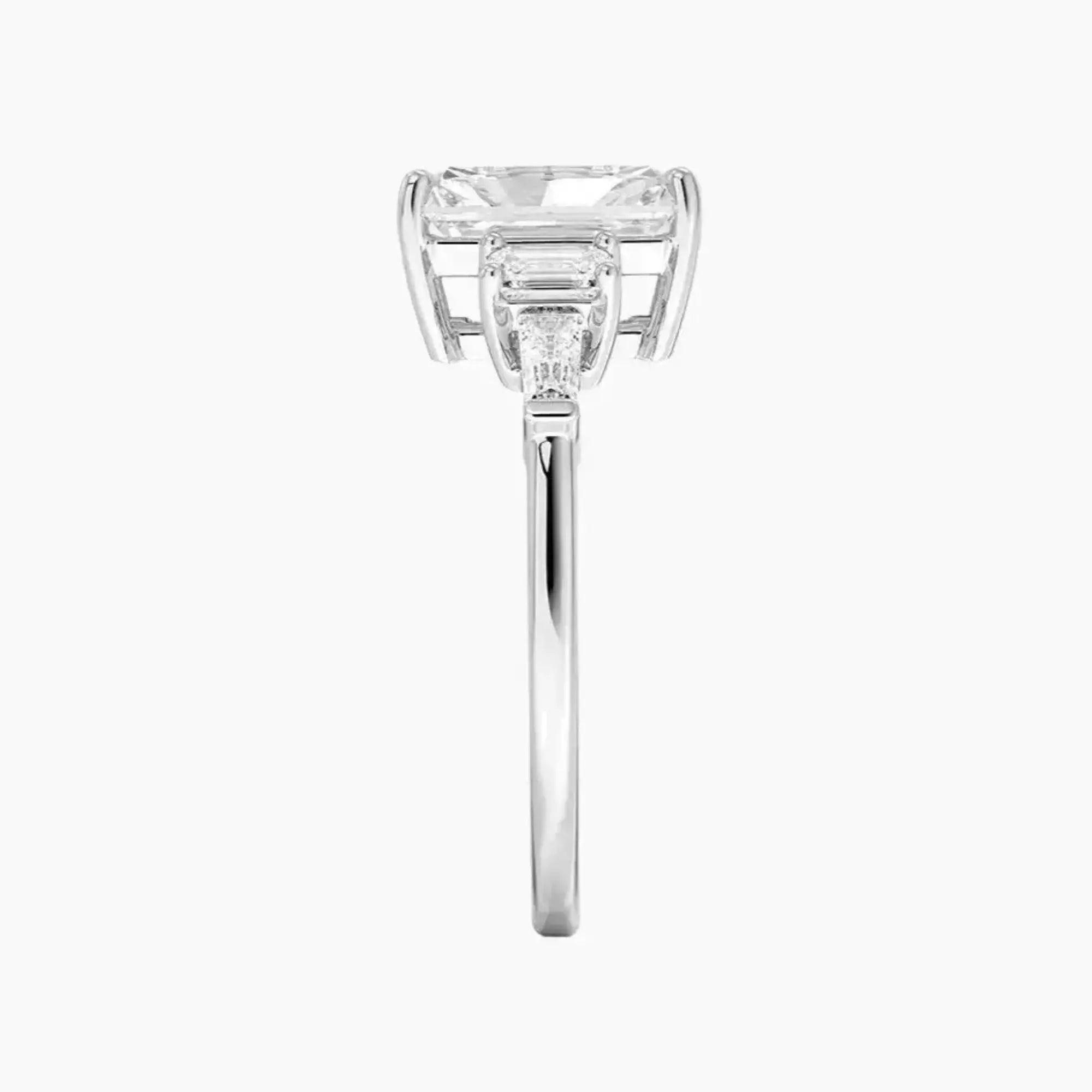 OBSER343 - Delphine Five Stone Radiant engagement ring setting view 3