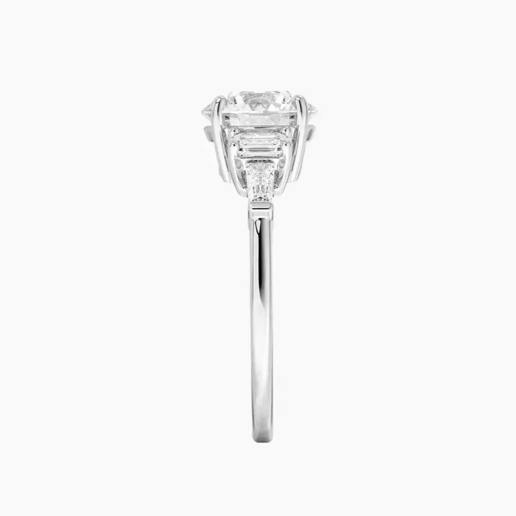 OBSER149 - Delphine Five Stone Round engagement ring setting view 3