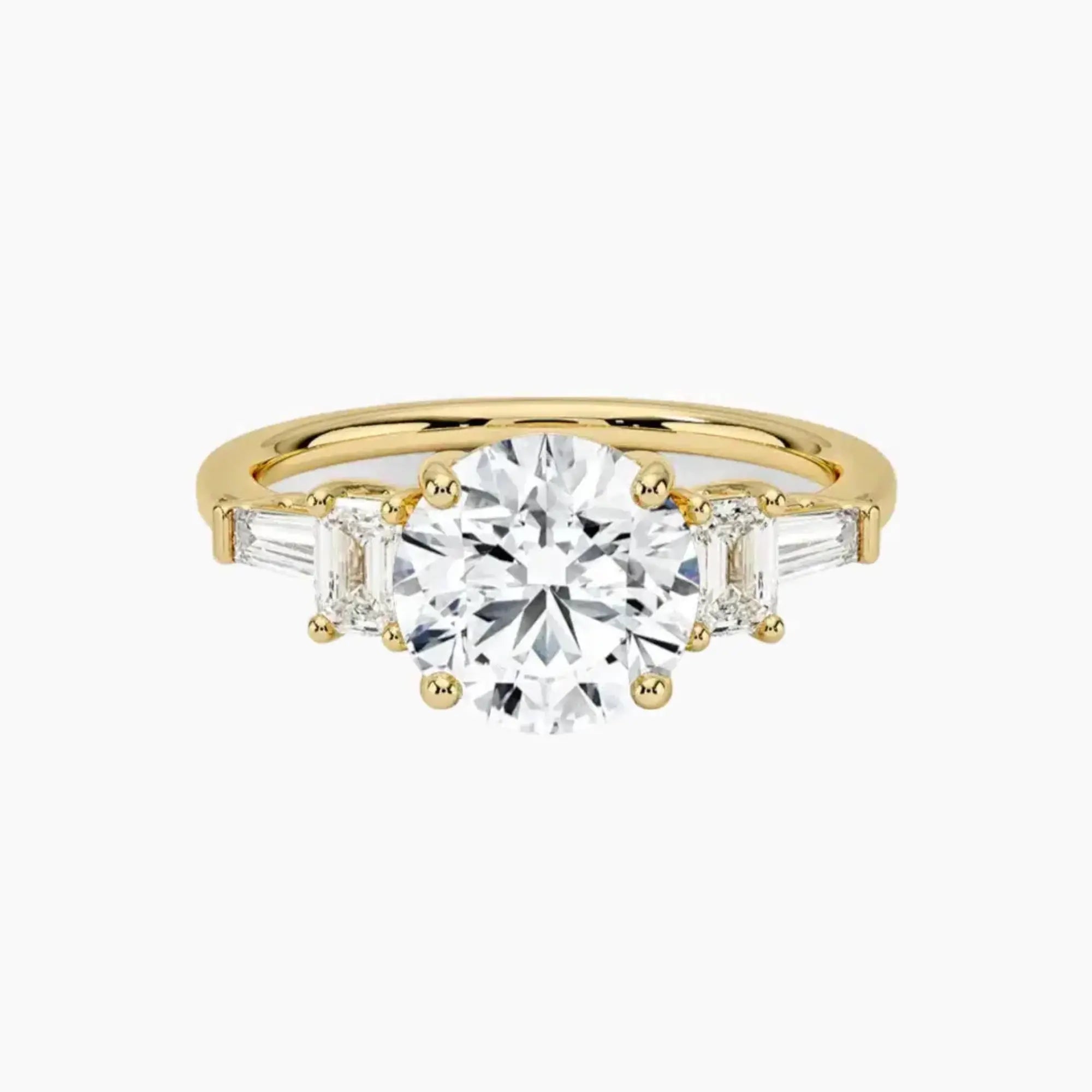 OBSER149 - Delphine Five Stone Round engagement ring setting view 7