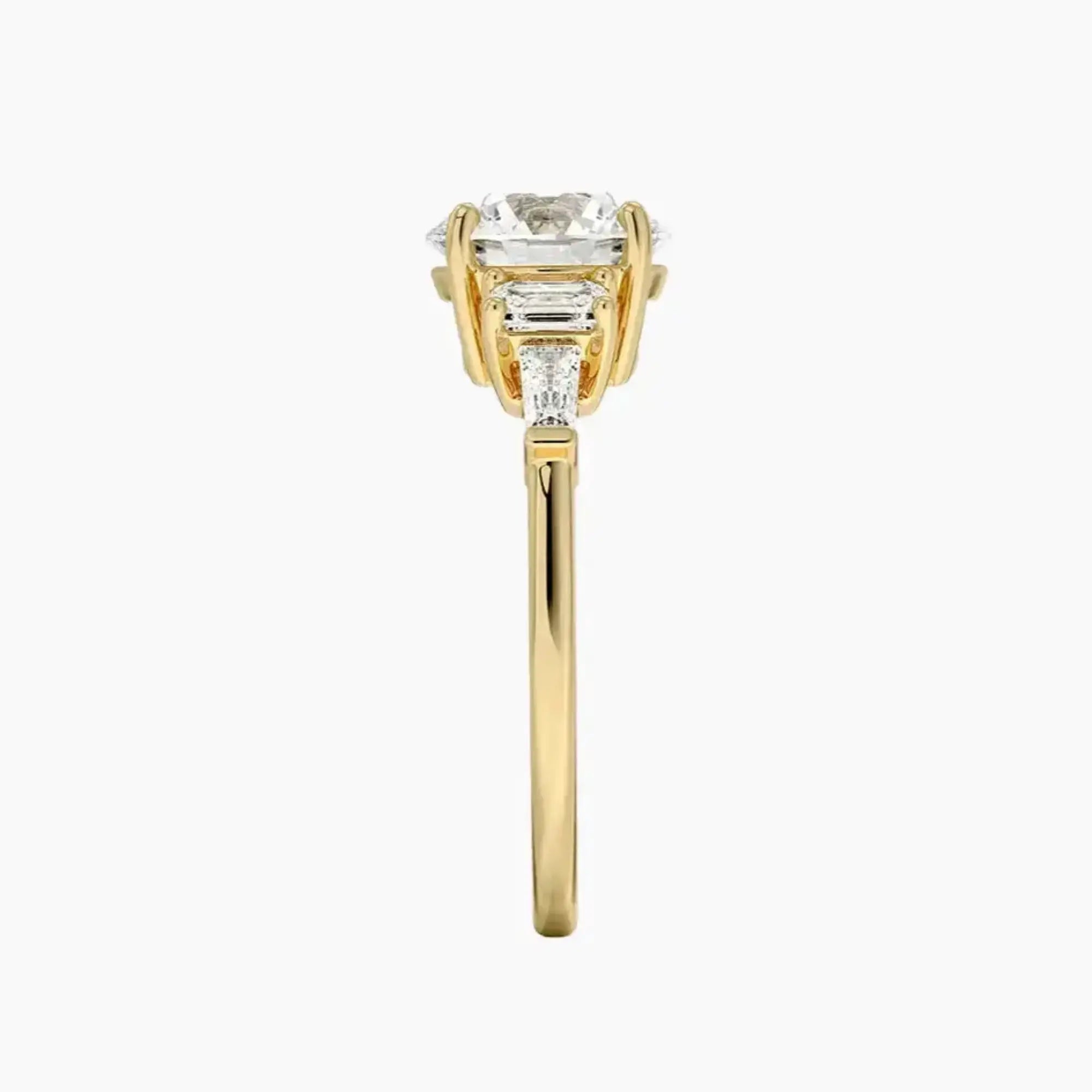 OBSER149 - Delphine Five Stone Round engagement ring setting view 9