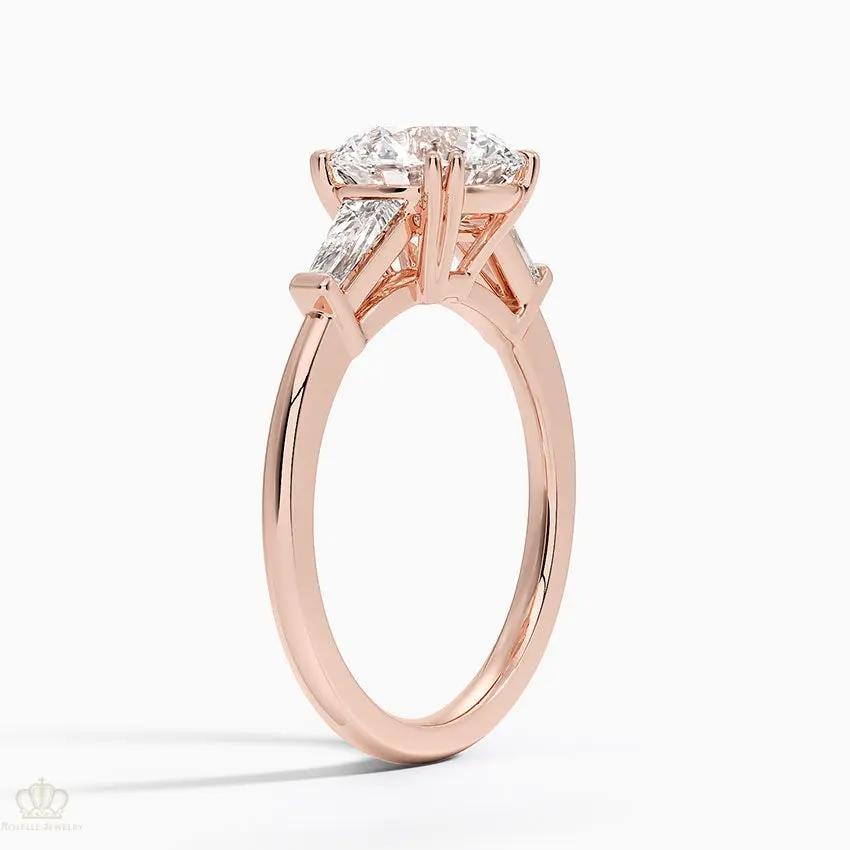 Symphony Double Prong Three Stone Diamond Engagement Ring  [Setting Only] - EC122 CHARLISA™