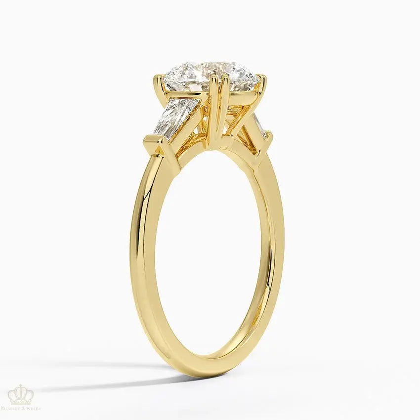 Symphony Double Prong Three Stone Diamond Engagement Ring  [Setting Only] - EC122 CHARLISA™