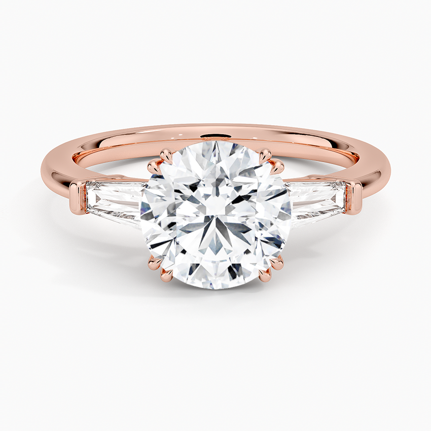 Symphony Double Prong Three Stone Diamond Engagement Ring  [Setting Only] - EC122 CHARLISA™