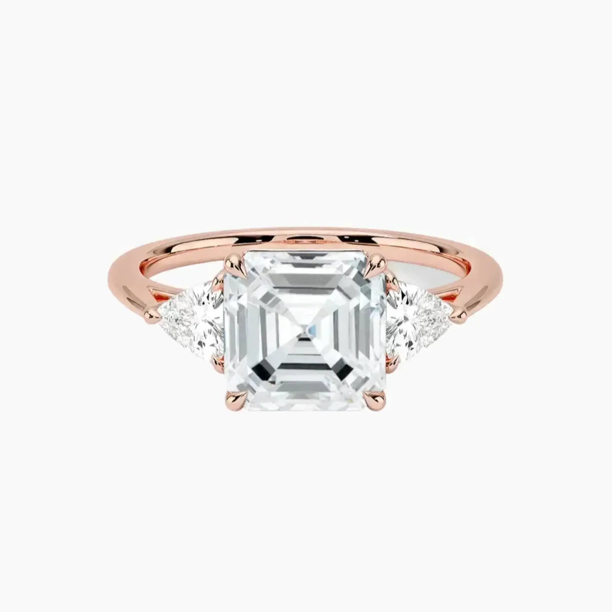 OBSER561 - Elowen Three Stone Asscher engagement ring setting view 4