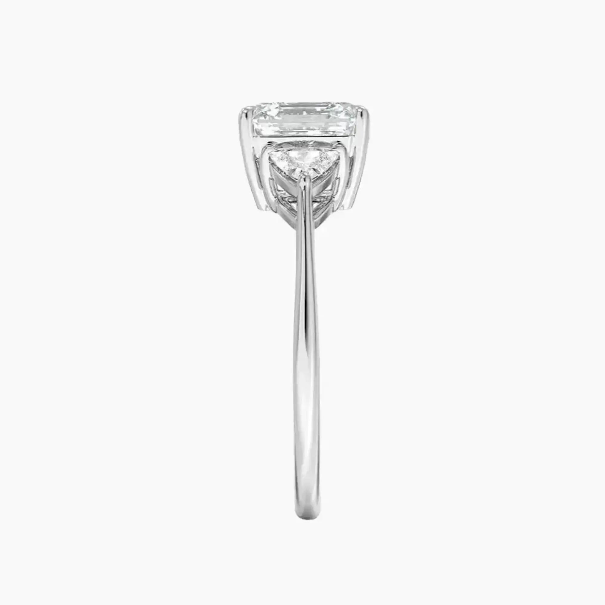 OBSER561 - Elowen Three Stone Asscher engagement ring setting view 3