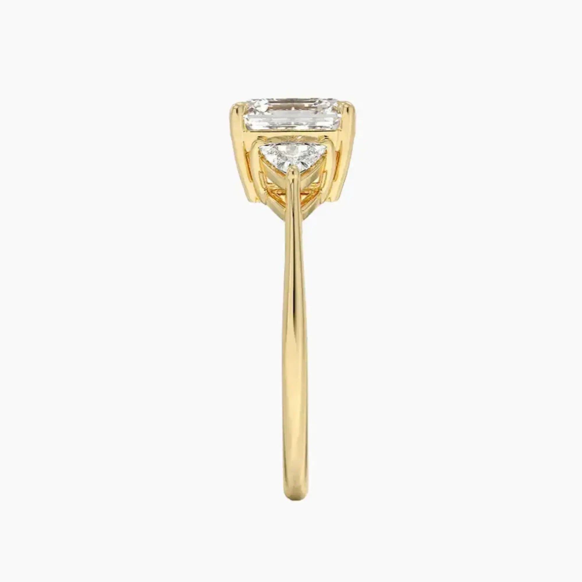 OBSER561 - Elowen Three Stone Asscher engagement ring setting view 9