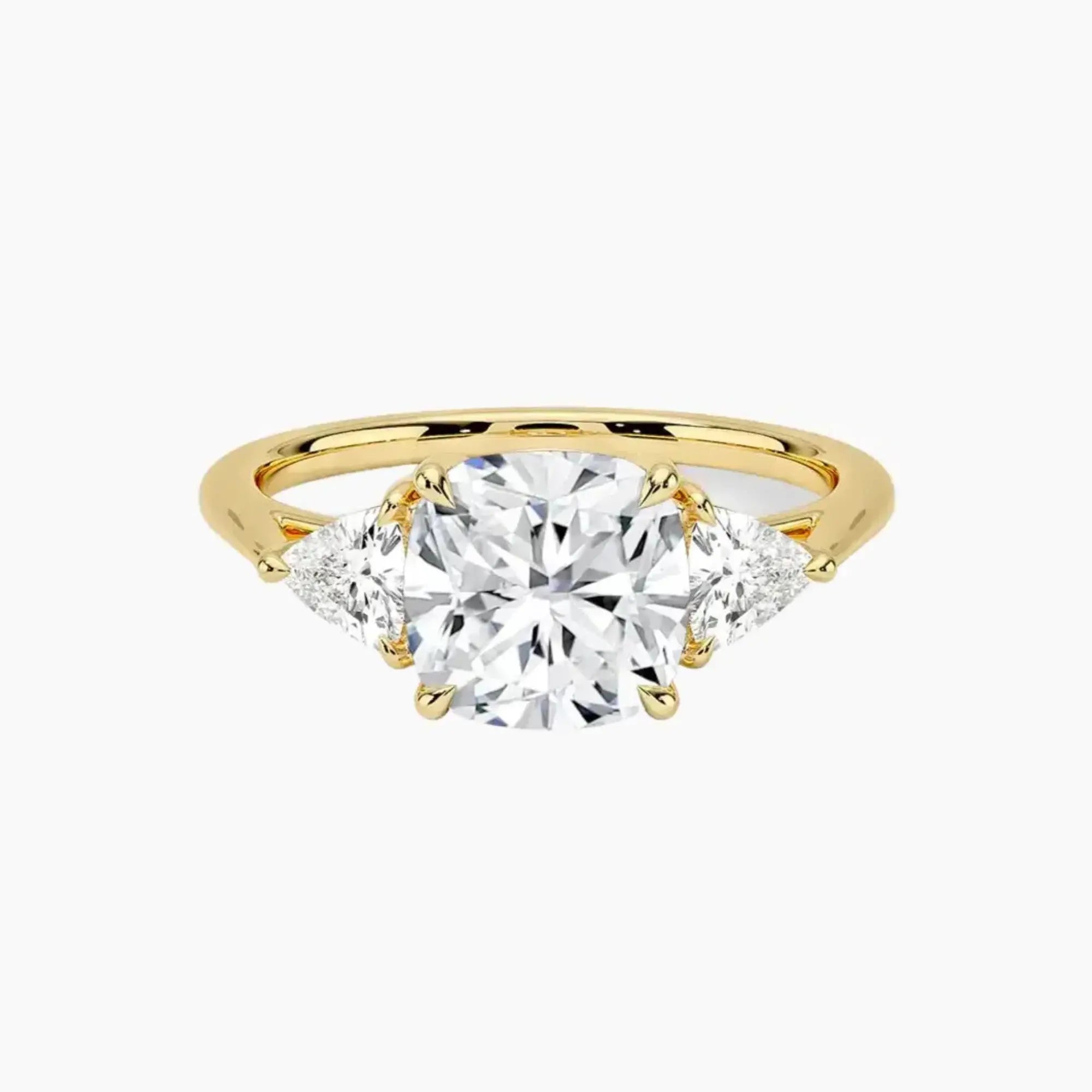 OBSER564 - Elowen Three Stone Cushion engagement ring setting view 7