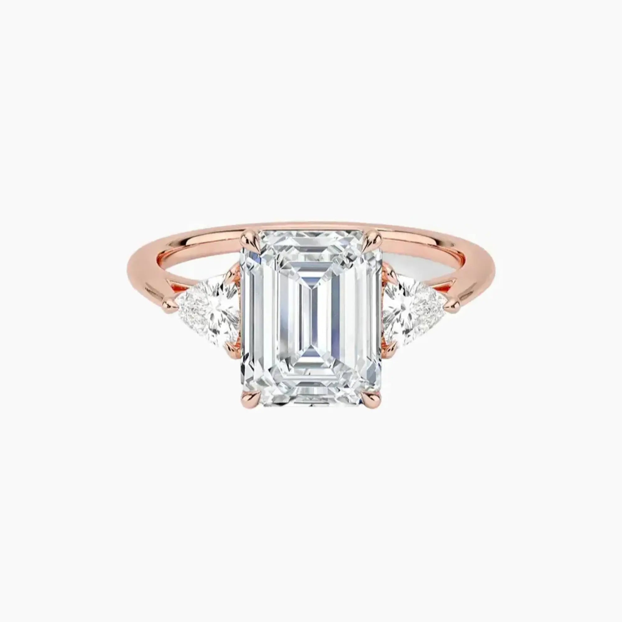 OBSER562 - Elowen Three Stone Emerald engagement ring setting view 4
