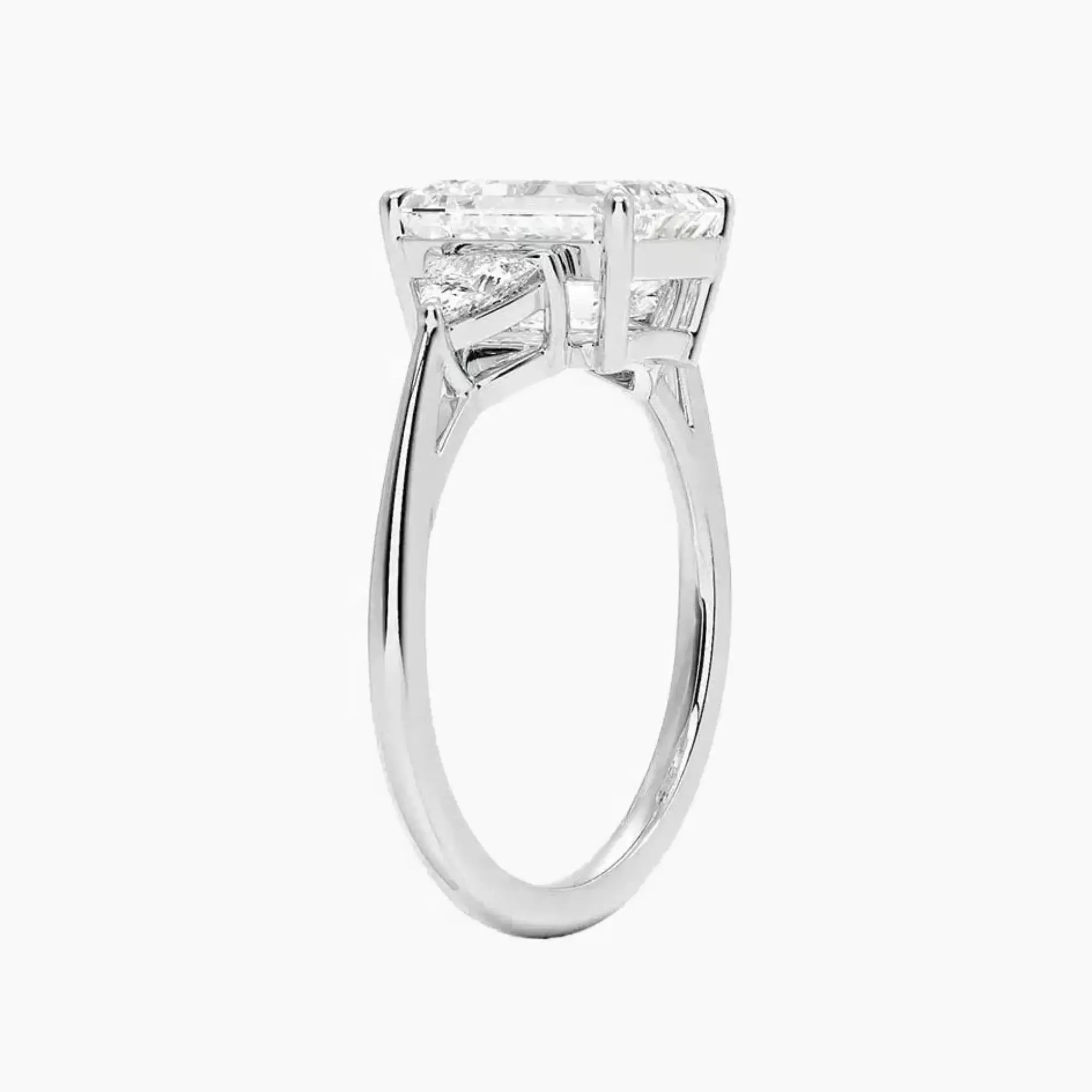 OBSER562 - Elowen Three Stone Emerald engagement ring setting view 2