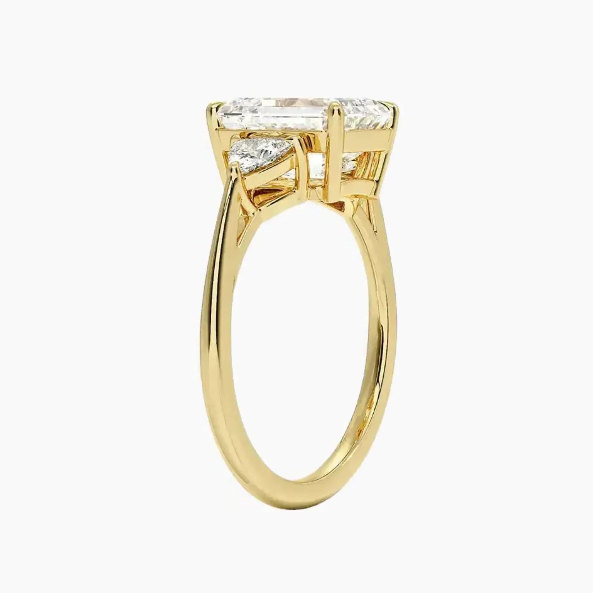 OBSER562 - Elowen Three Stone Emerald engagement ring setting view 8