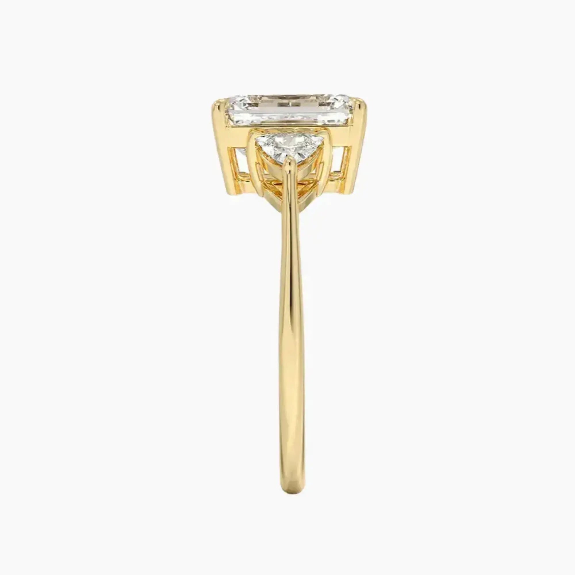 OBSER562 - Elowen Three Stone Emerald engagement ring setting view 9