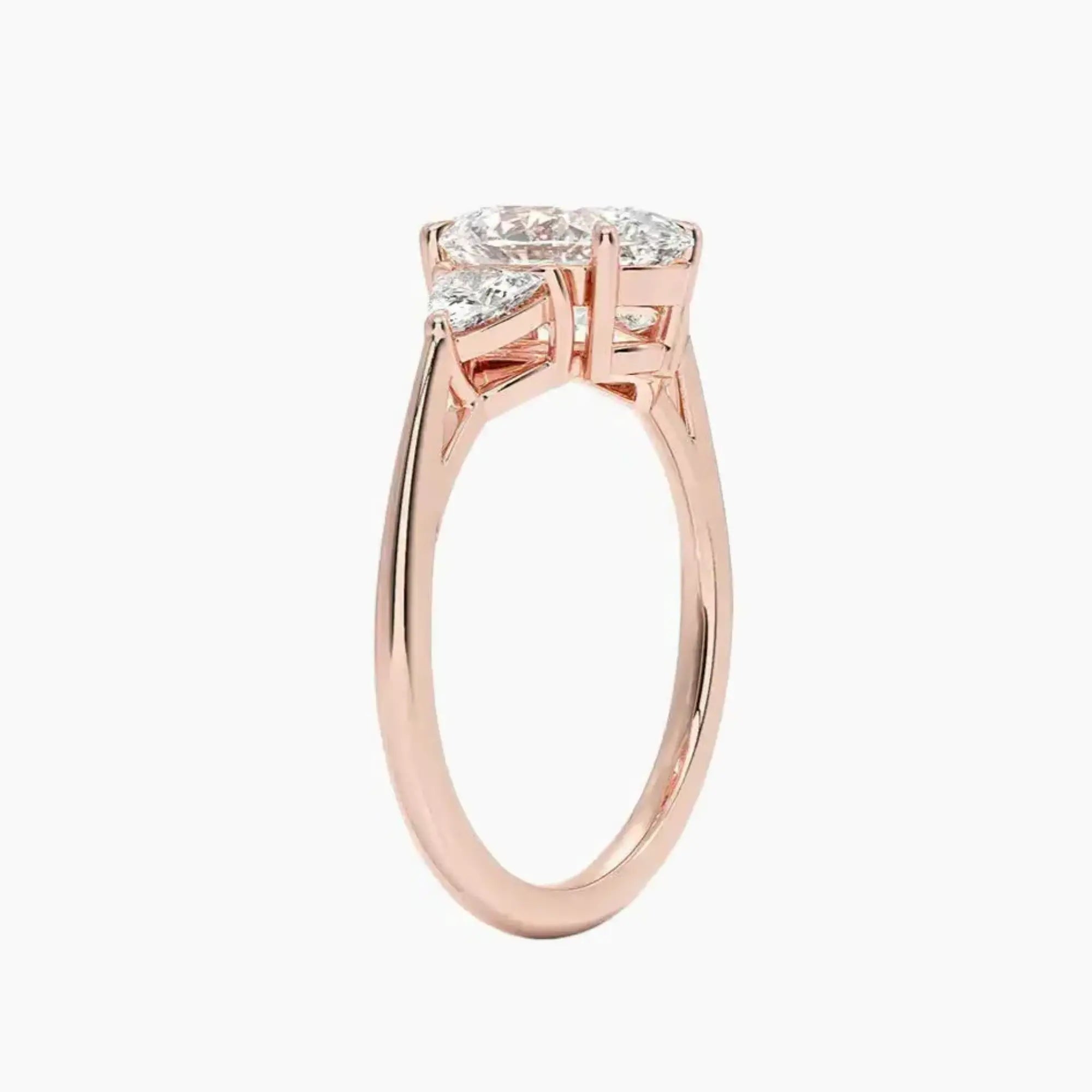 OBSER565 - Elowen Three Stone Oval engagement ring setting view 5
