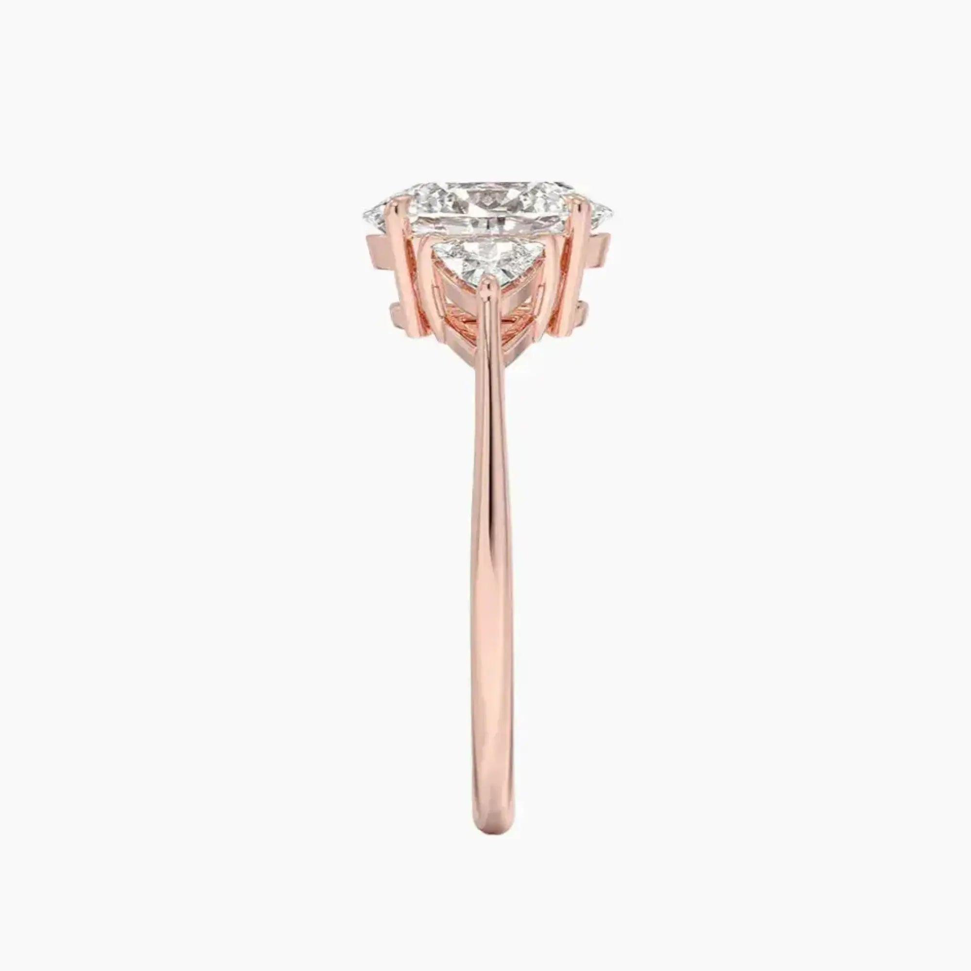 OBSER565 - Elowen Three Stone Oval engagement ring setting view 6