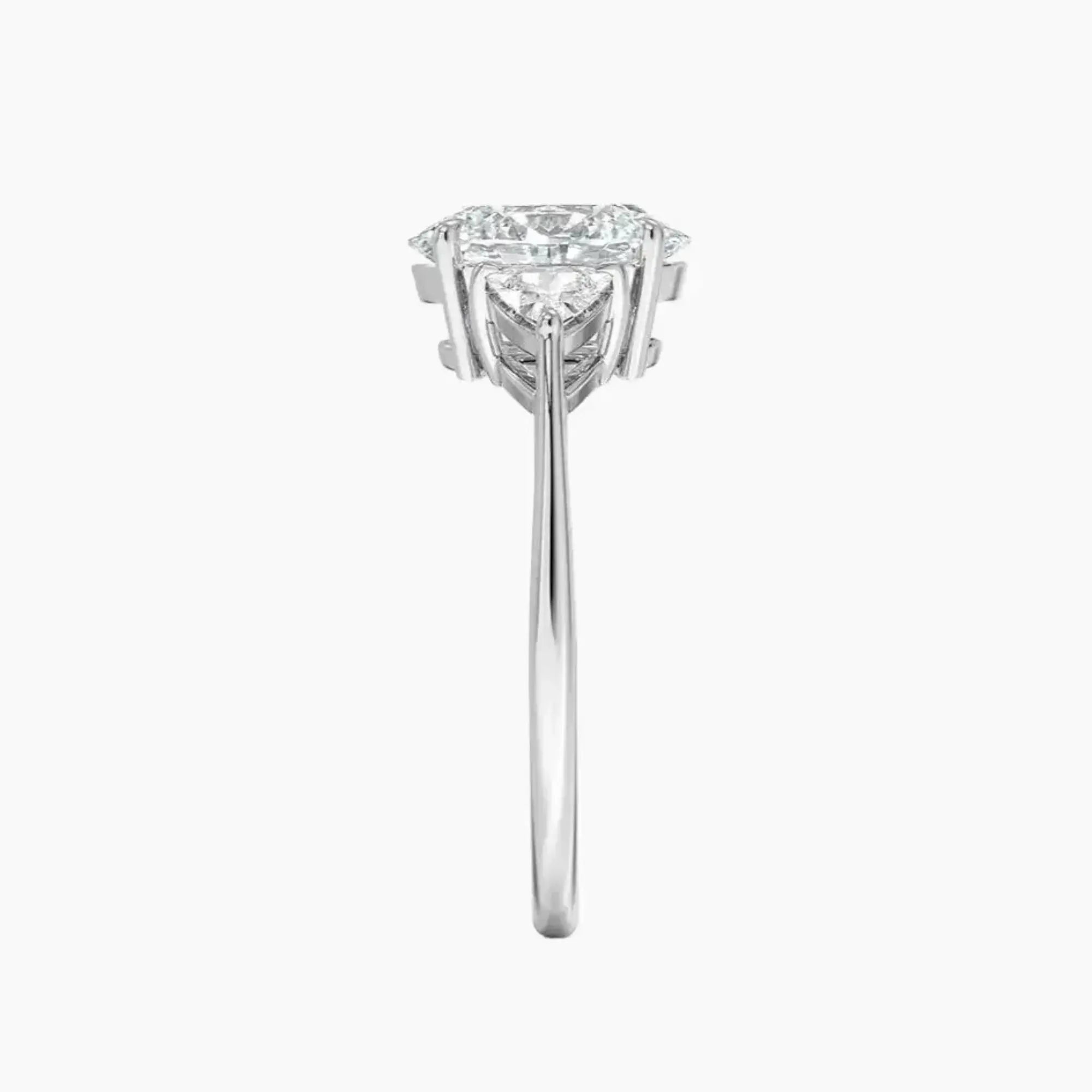OBSER565 - Elowen Three Stone Oval engagement ring setting view 3