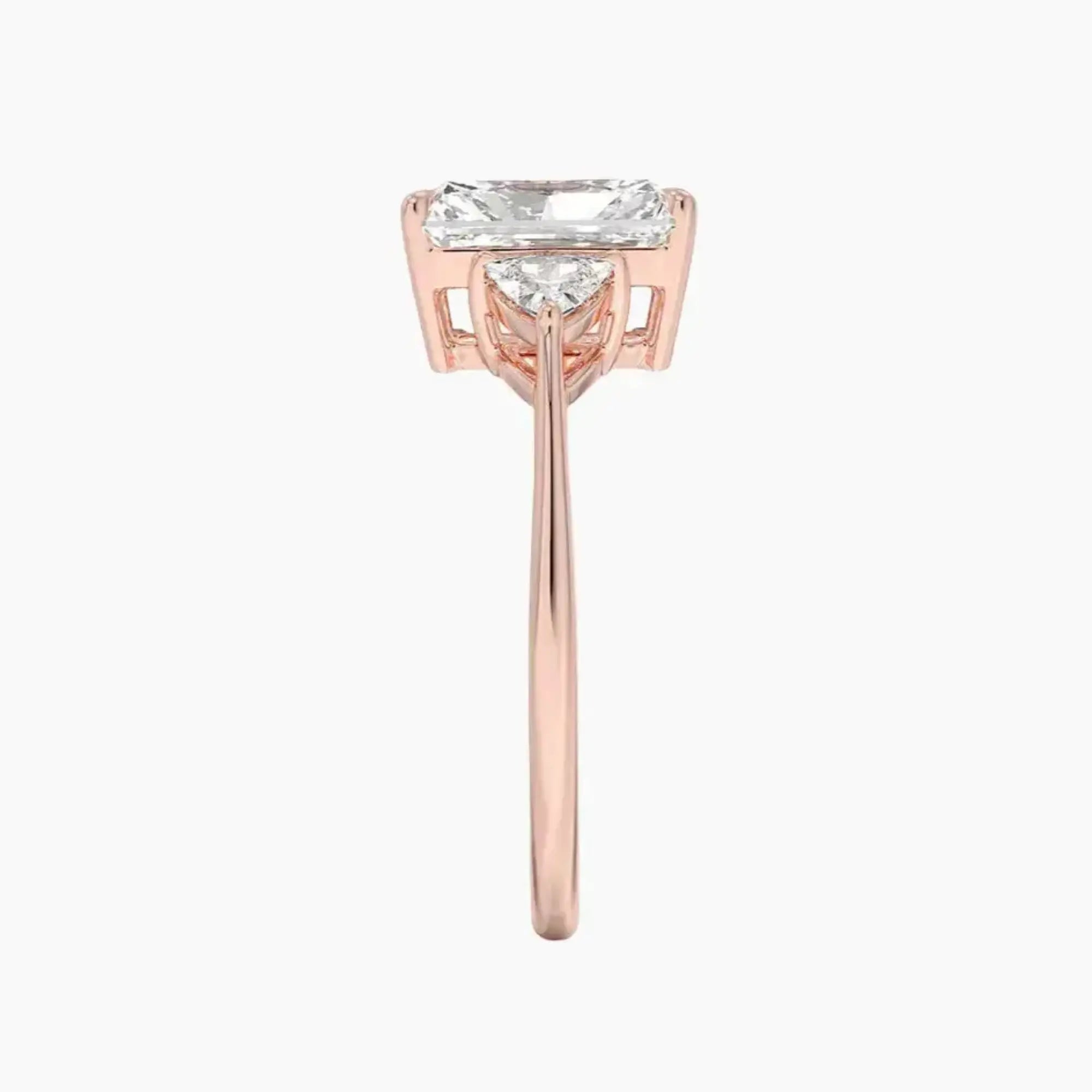OBSER560 - Elowen Three Stone Radiant engagement ring setting view 6