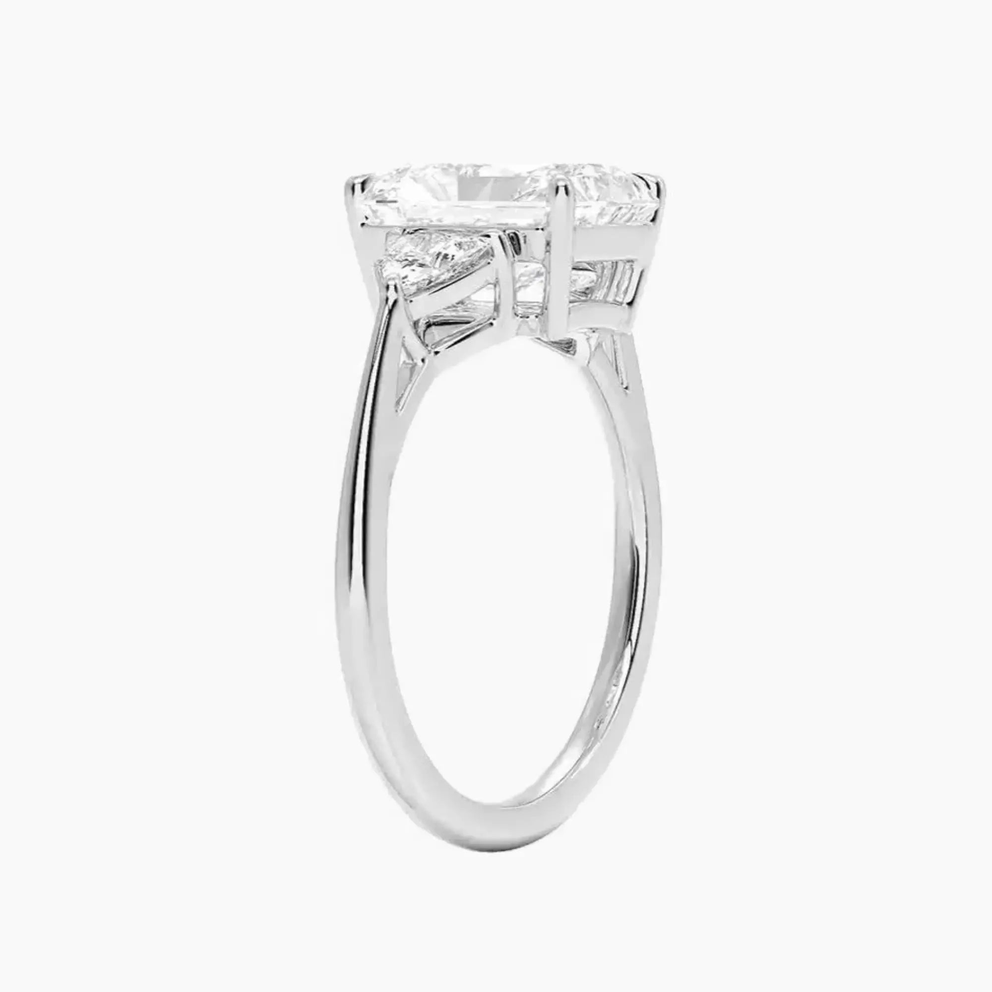 OBSER560 - Elowen Three Stone Radiant engagement ring setting view 2