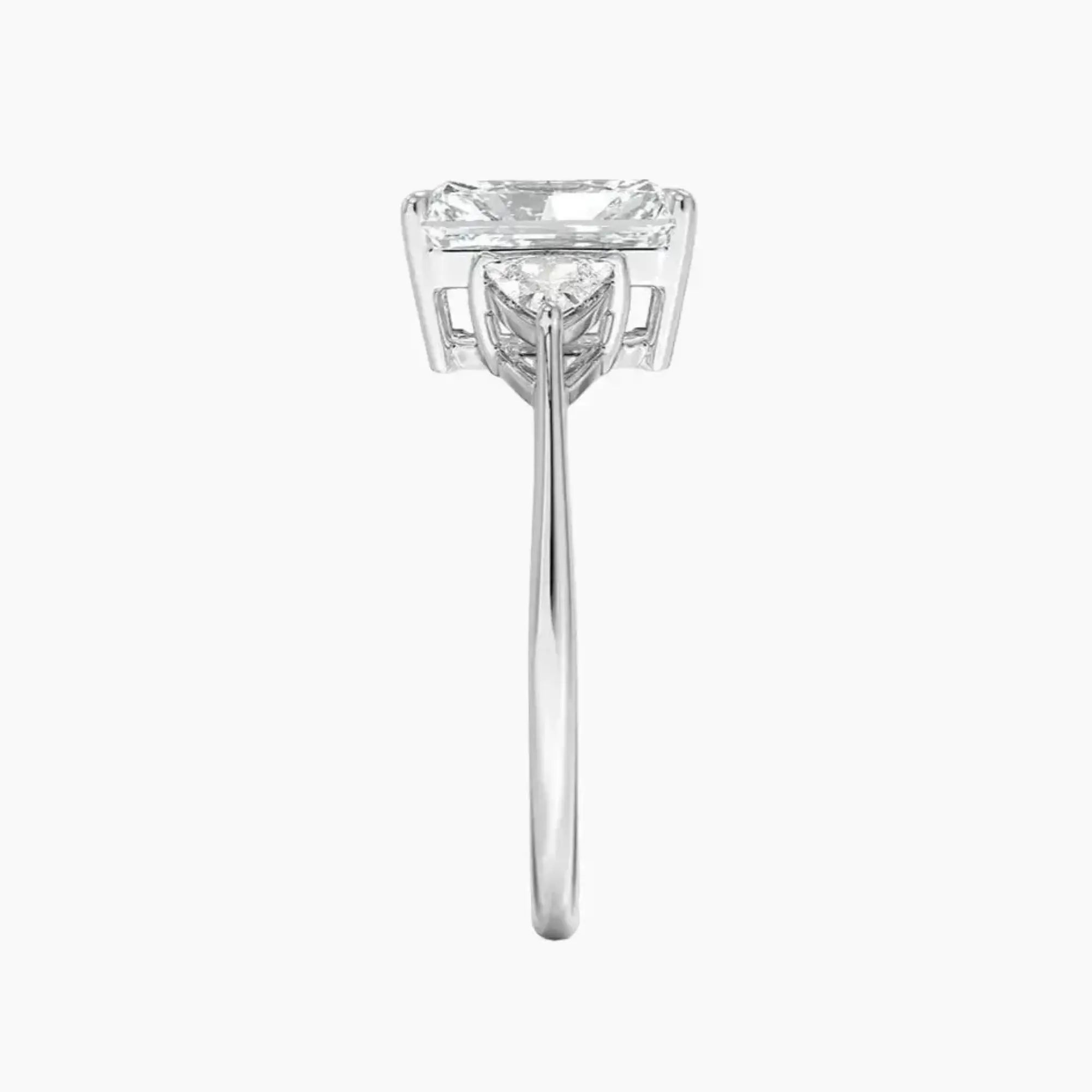 OBSER560 - Elowen Three Stone Radiant engagement ring setting view 3