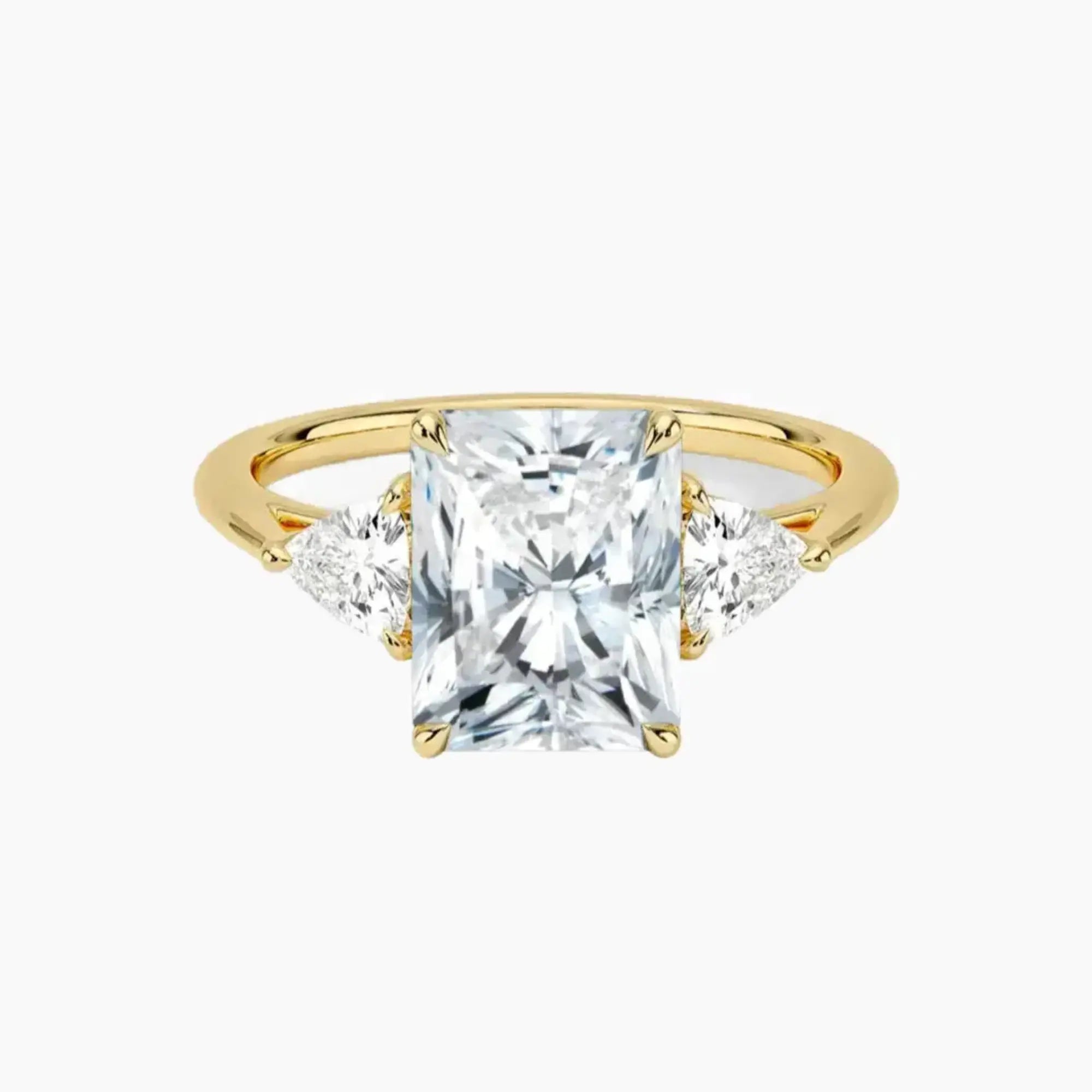 OBSER560 - Elowen Three Stone Radiant engagement ring setting view 7