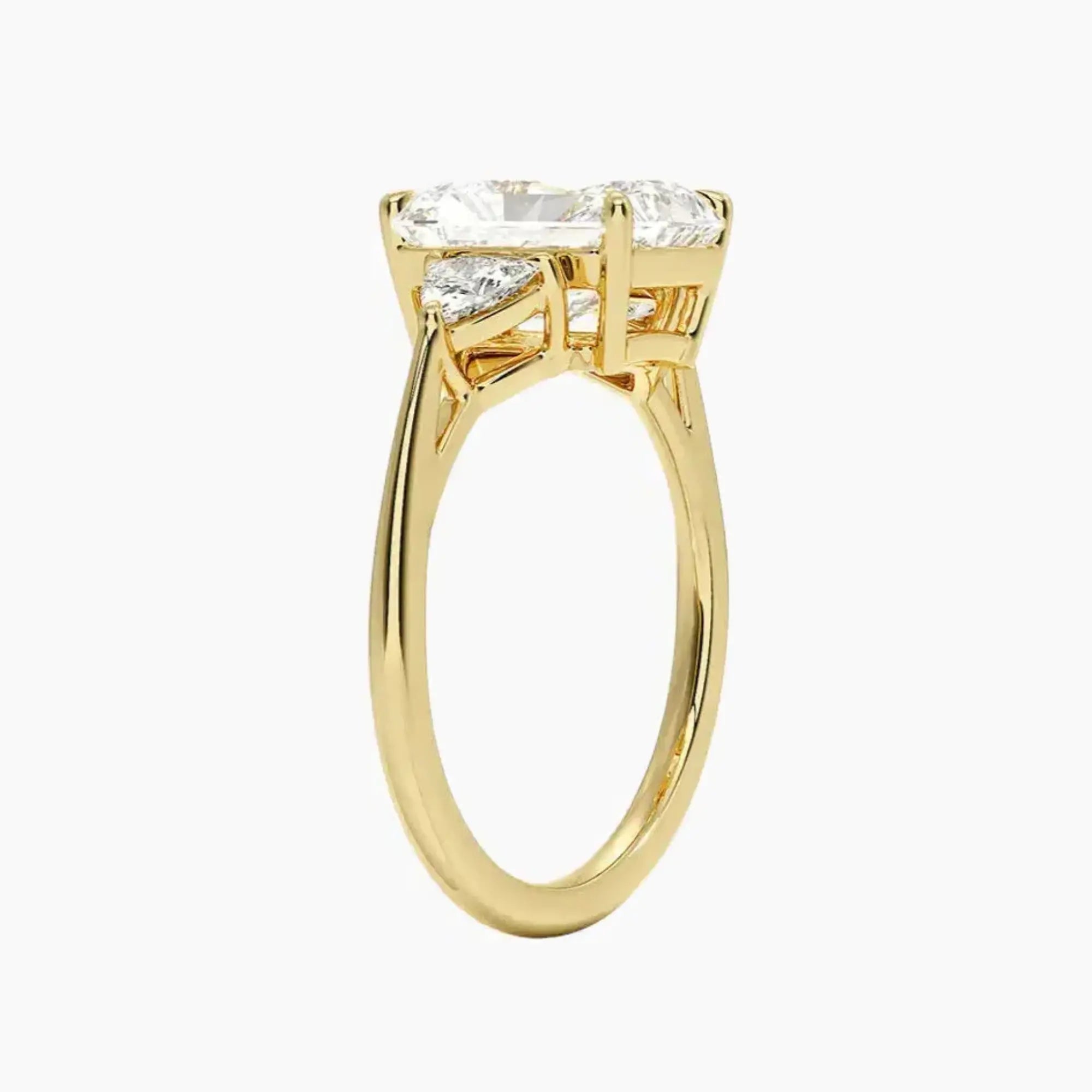 OBSER560 - Elowen Three Stone Radiant engagement ring setting view 8