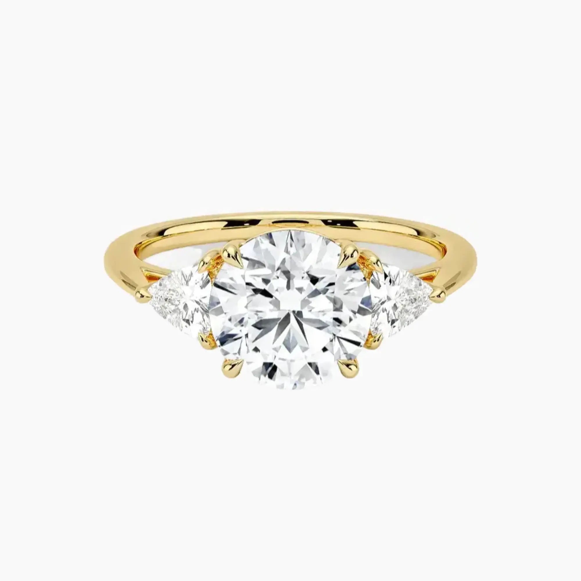 OBSER566 - Elowen Three Stone Round engagement ring setting view 7