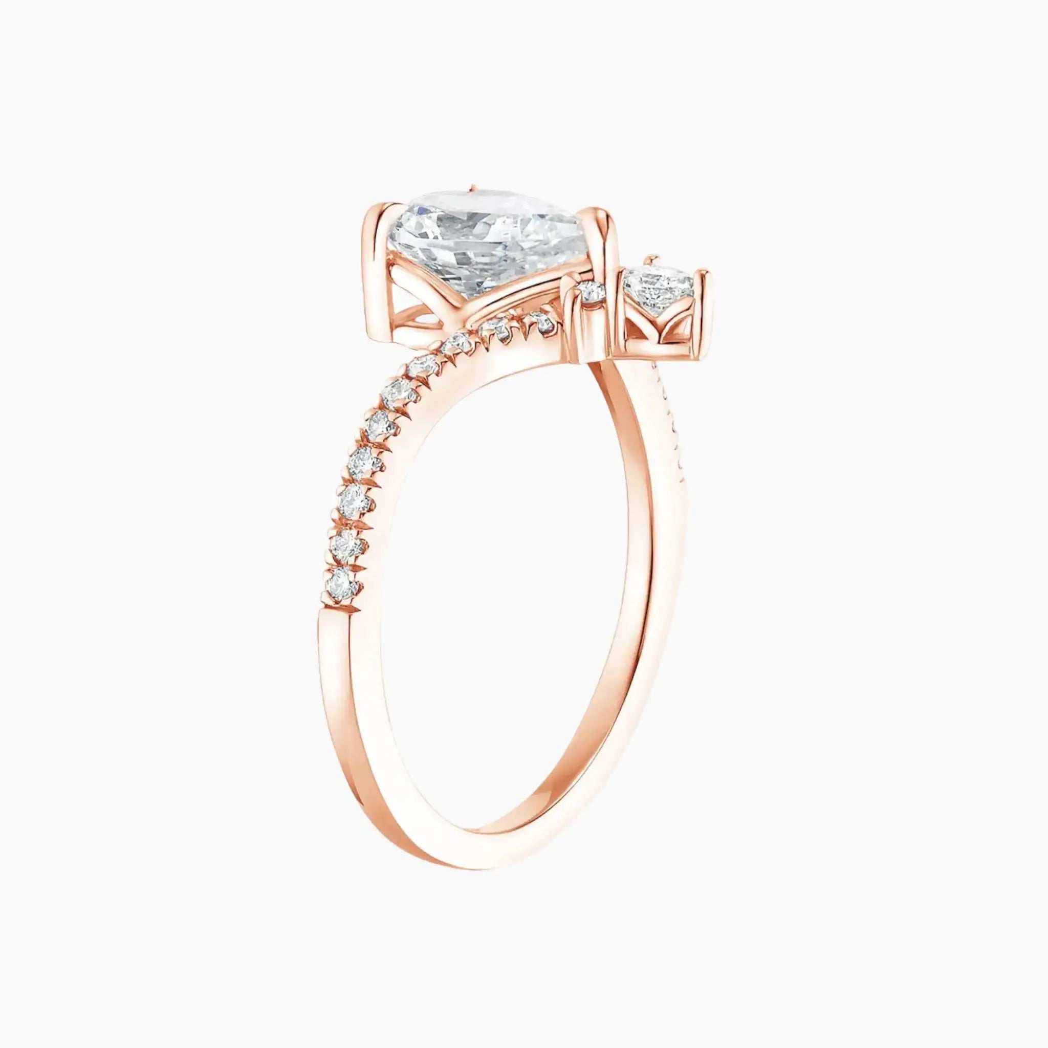 OBSER154 - Esme Solitaire Pear engagement ring setting view 4
