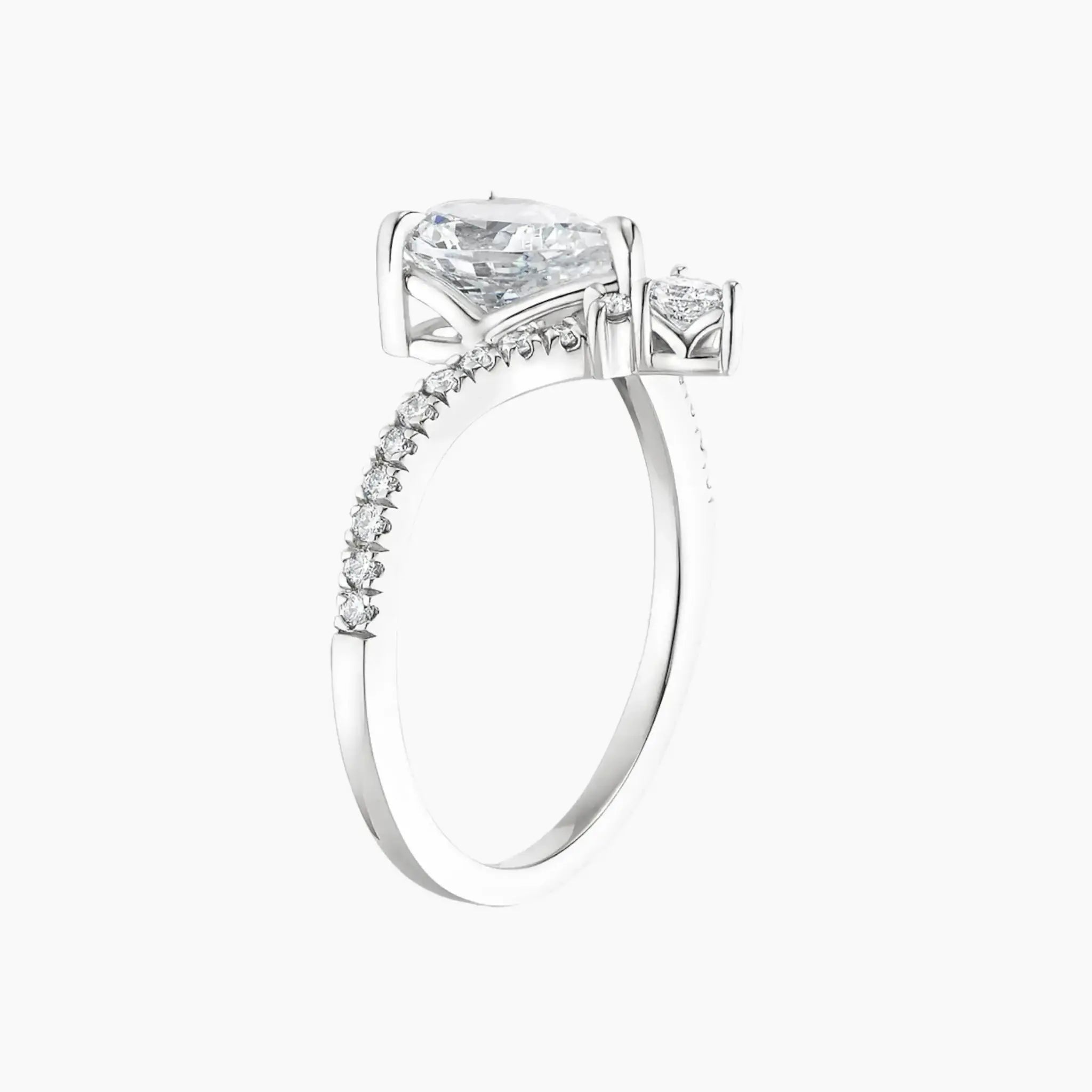 OBSER154 - Esme Solitaire Pear engagement ring setting view 2