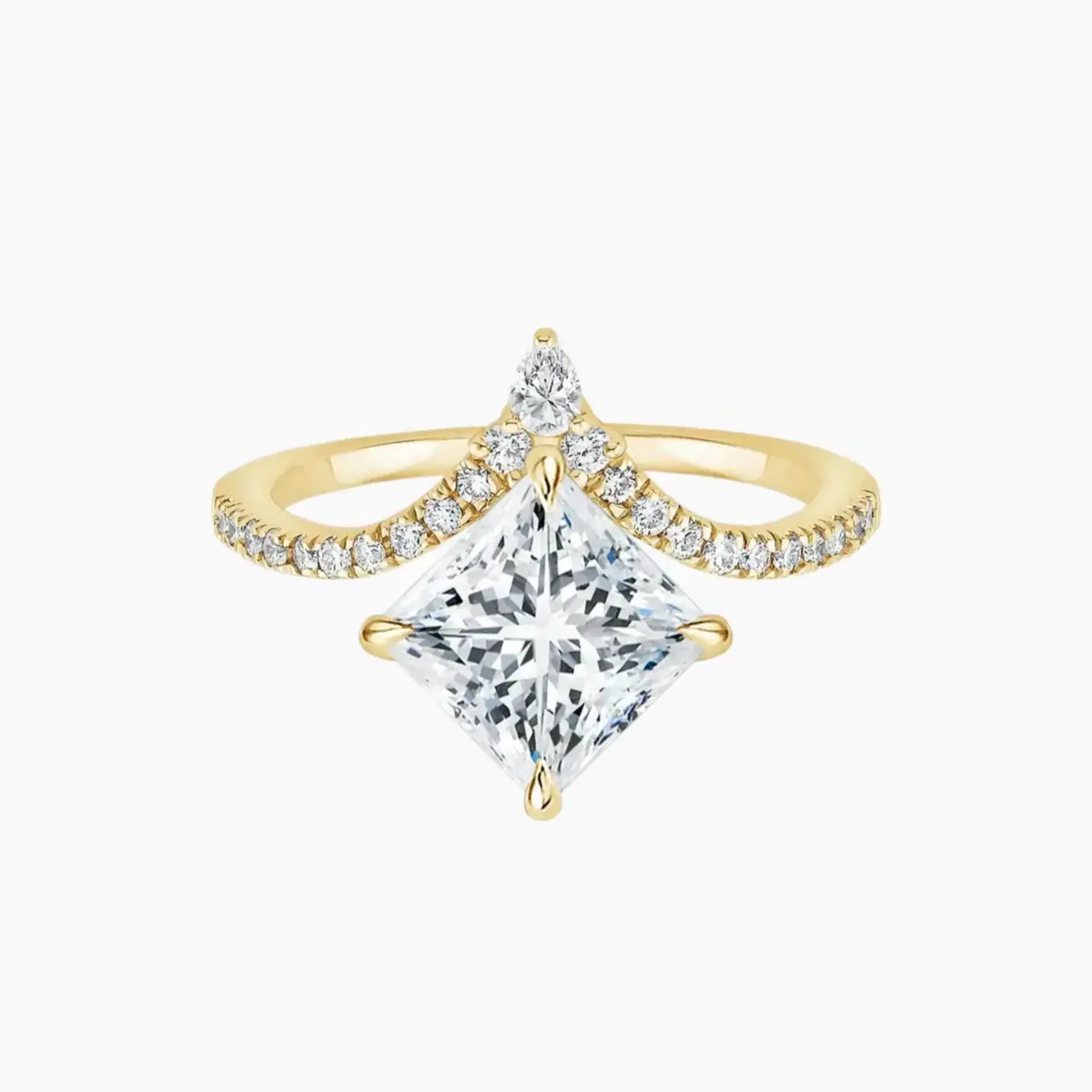OBSER096 - Esme Solitaire Princess engagement ring setting view 5