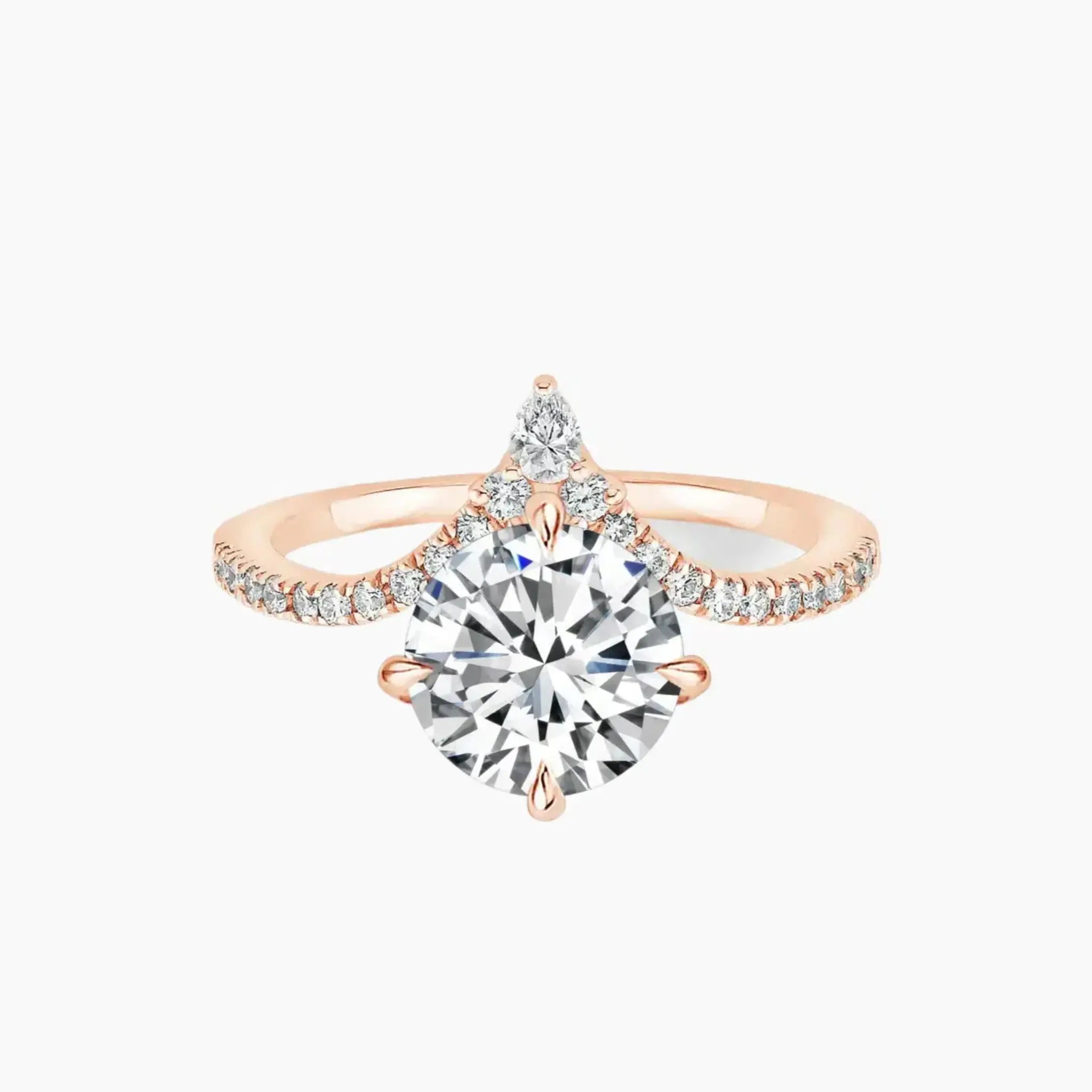 OBSER367 - Esme Solitaire Round engagement ring setting view 3