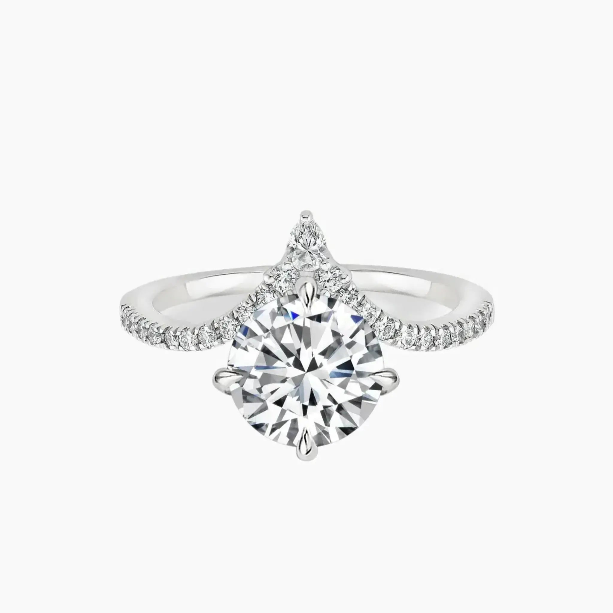 OBSER367 - Esme Solitaire Round engagement ring setting view 1