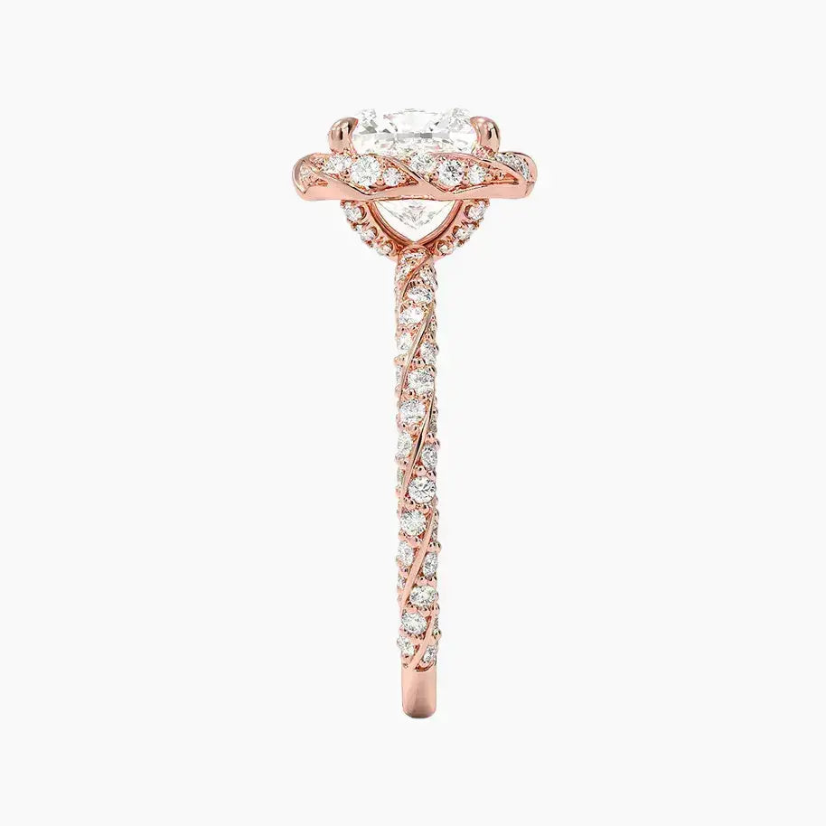 OBSER423 - Eliana Halo Cushion engagement ring setting view 6