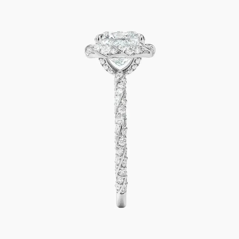 OBSER423 - Eliana Halo Cushion engagement ring setting view 3