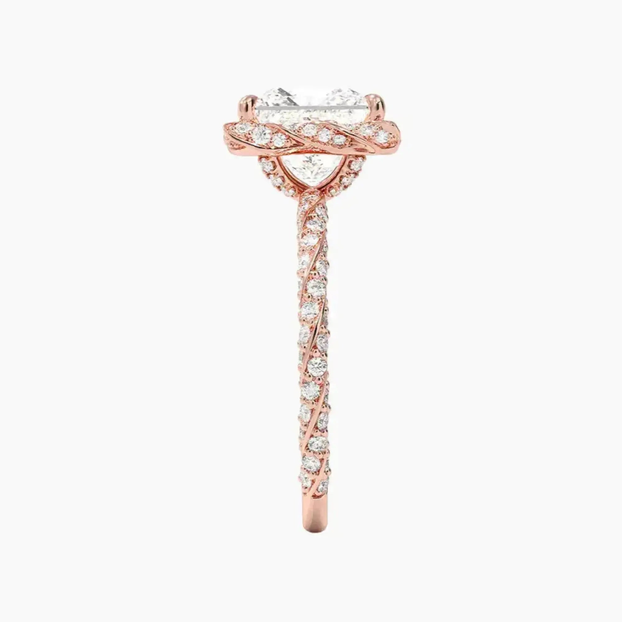 OBSER422 - Eliana Halo Princess engagement ring setting view 6
