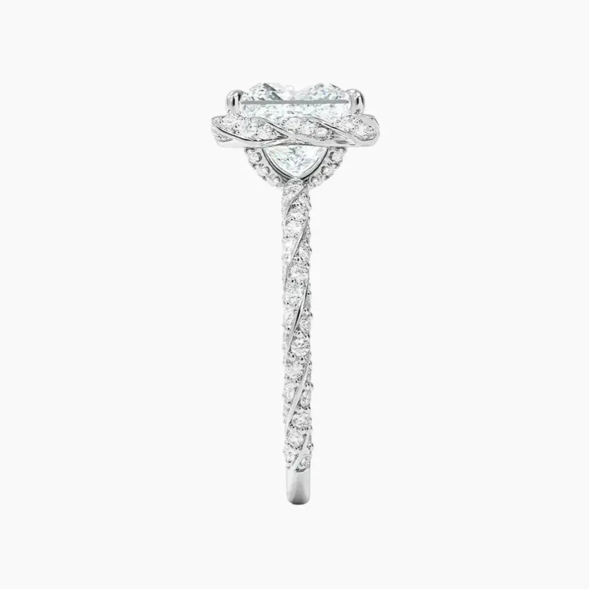 OBSER422 - Eliana Halo Princess engagement ring setting view 3