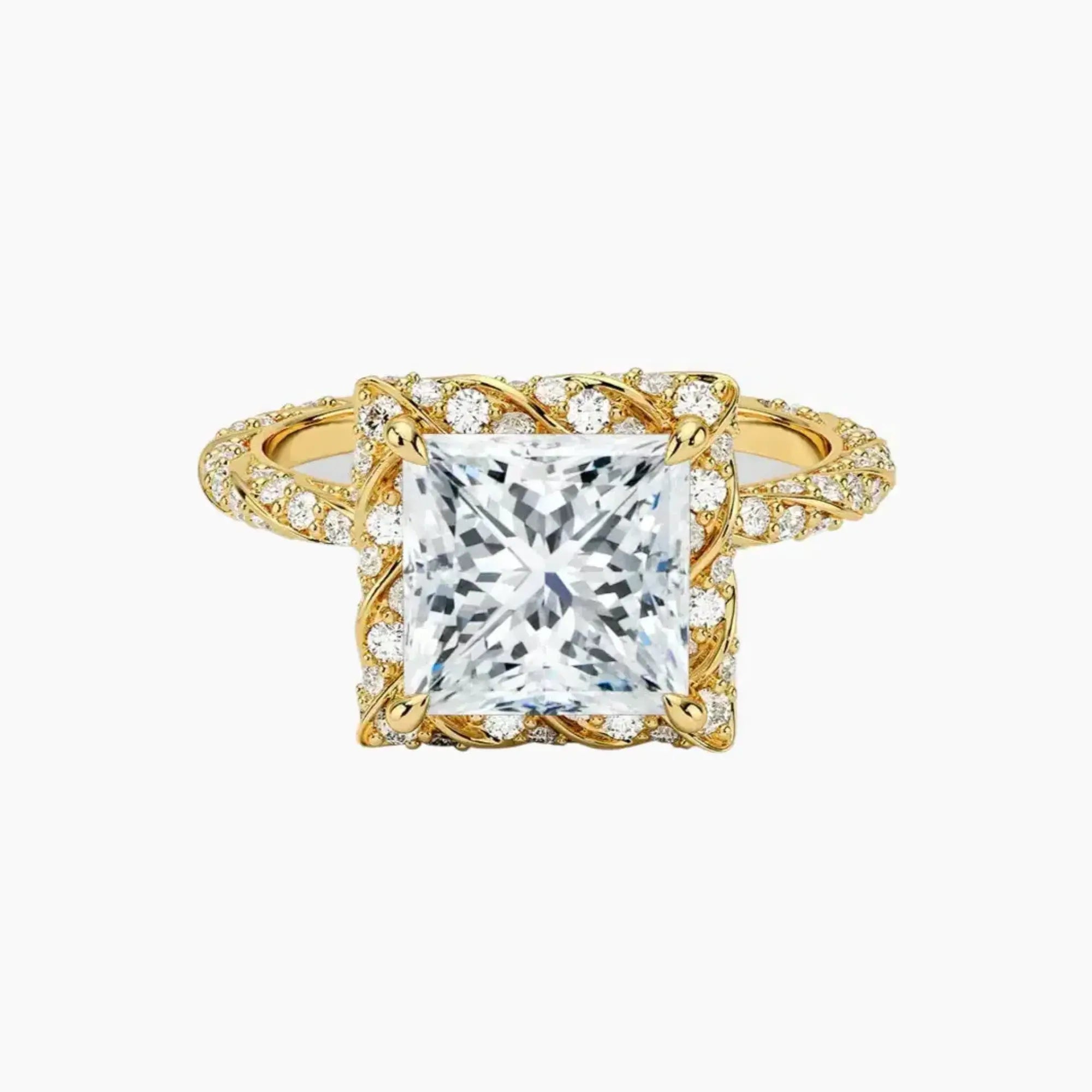 OBSER422 - Eliana Halo Princess engagement ring setting view 7