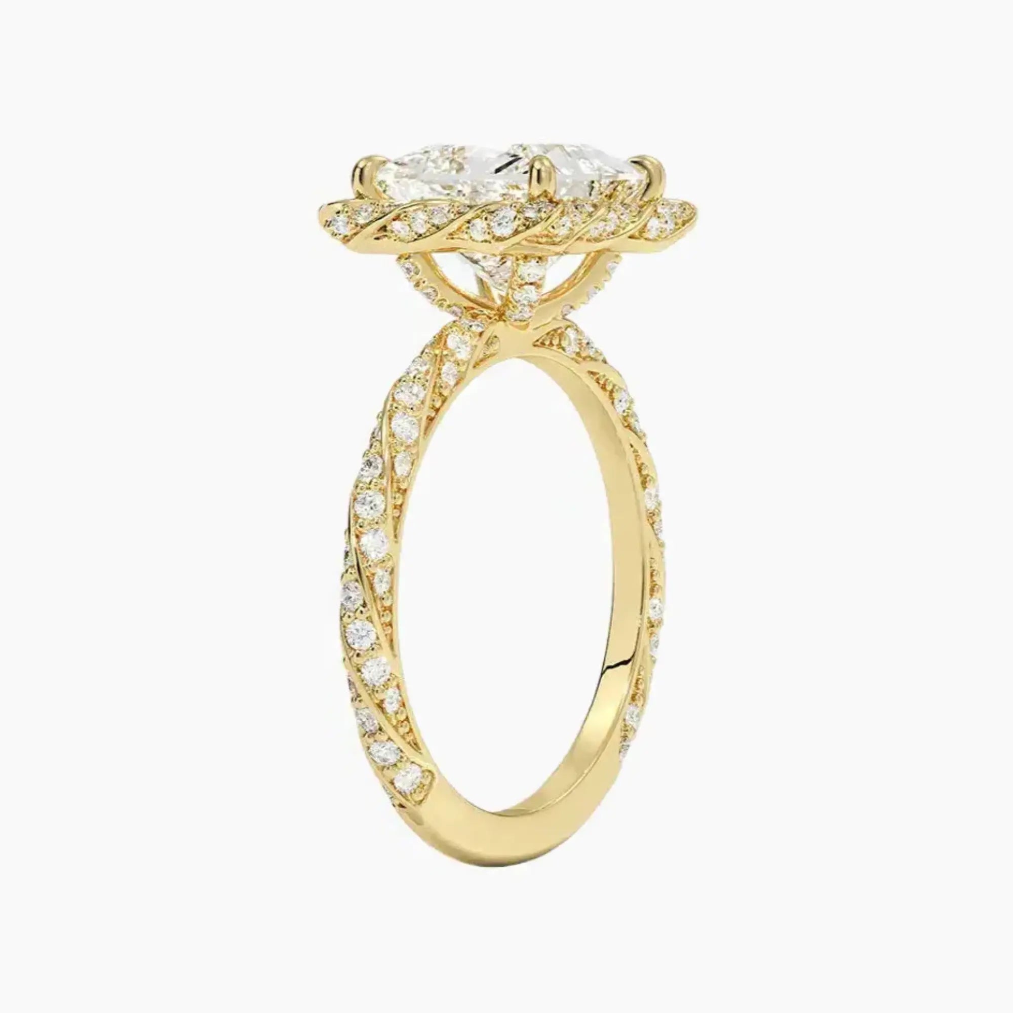 OBSER422 - Eliana Halo Princess engagement ring setting view 8