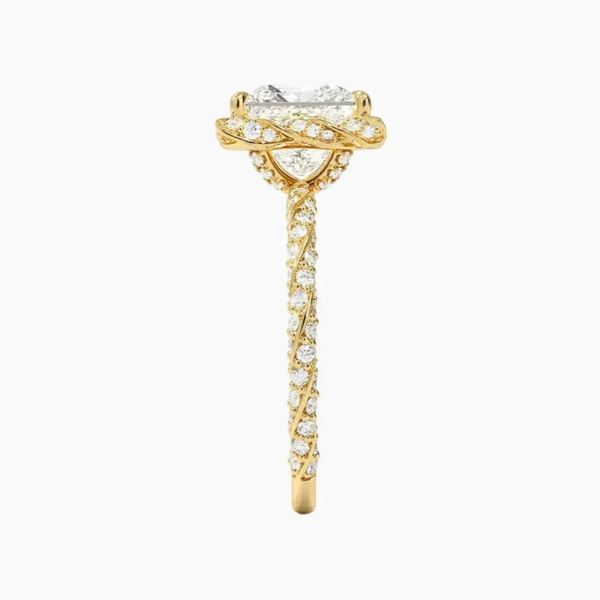 OBSER422 - Eliana Halo Princess engagement ring setting view 9