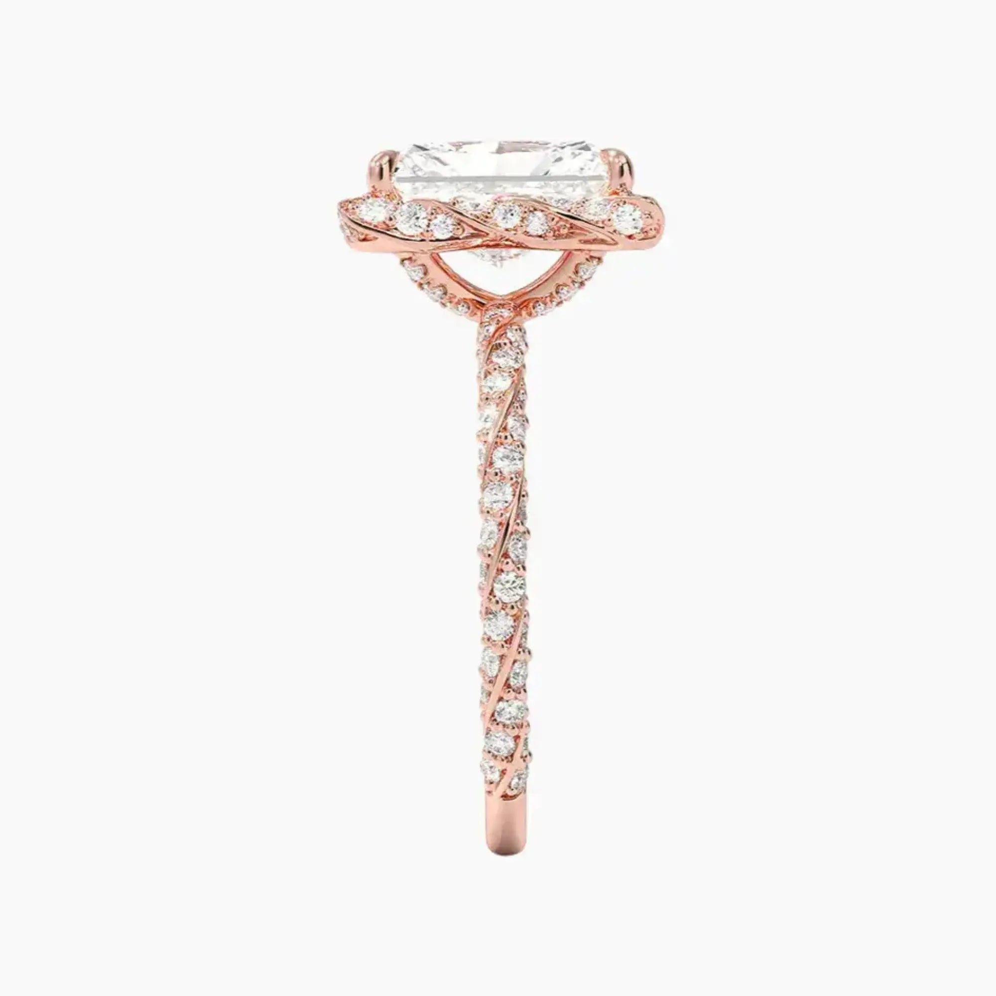 OBSER420 - Eliana Halo Radiant engagement ring setting view 6