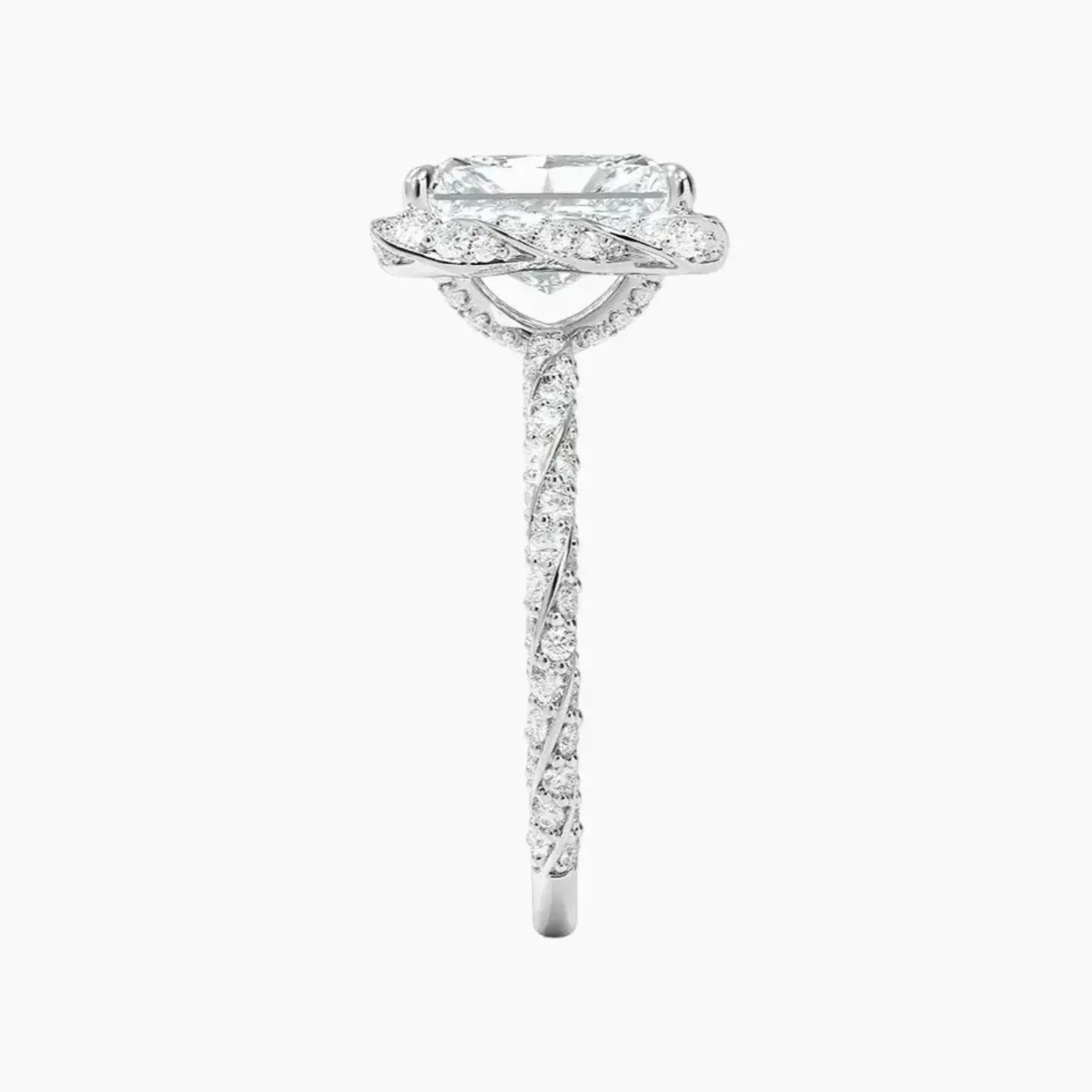 OBSER420 - Eliana Halo Radiant engagement ring setting view 3