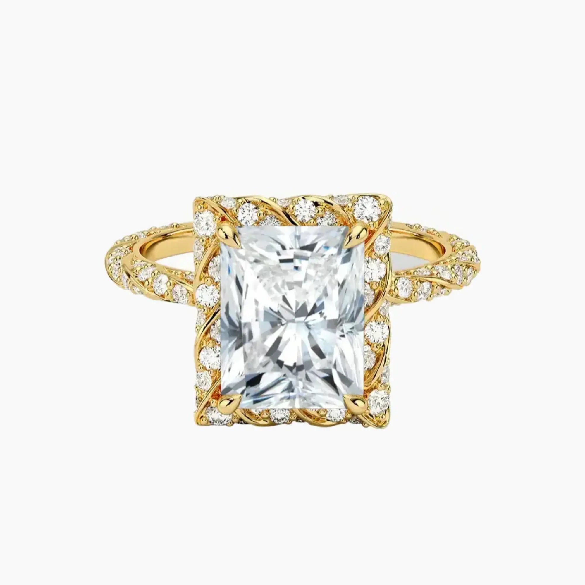 OBSER420 - Eliana Halo Radiant engagement ring setting view 7