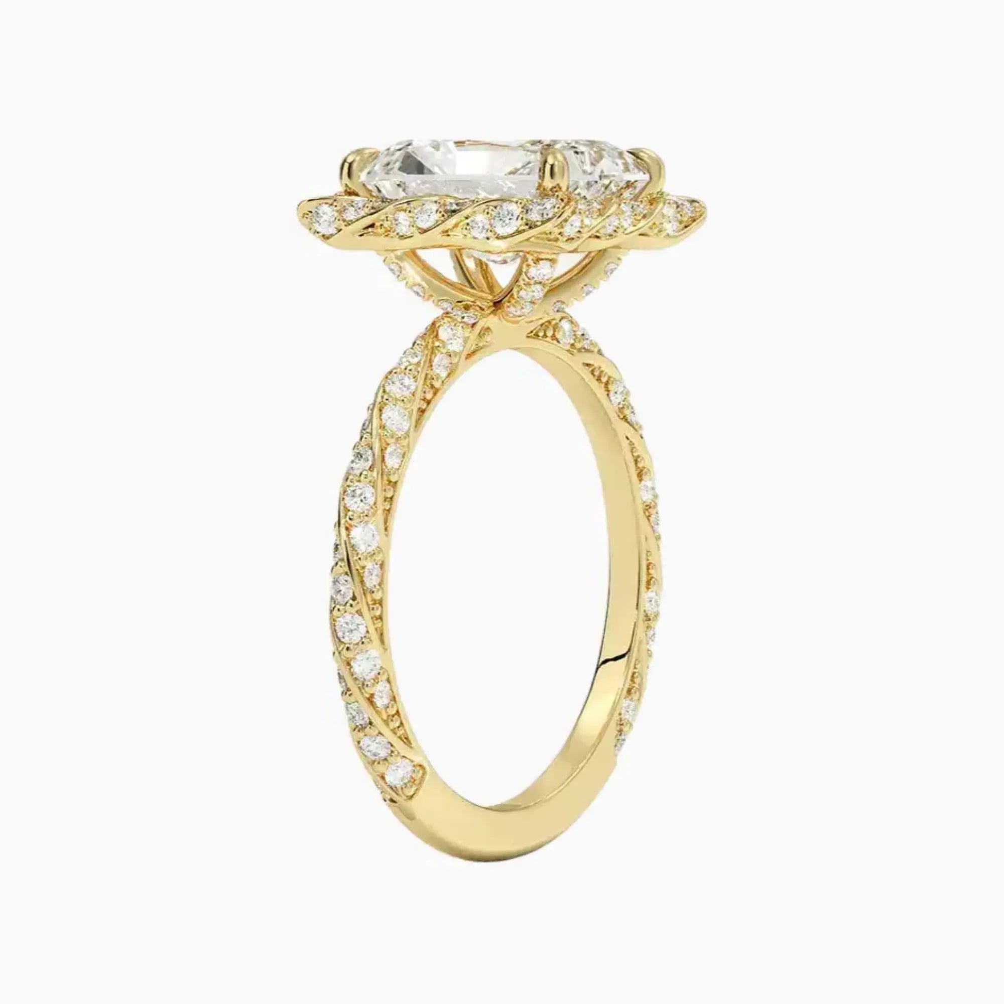 OBSER420 - Eliana Halo Radiant engagement ring setting view 8