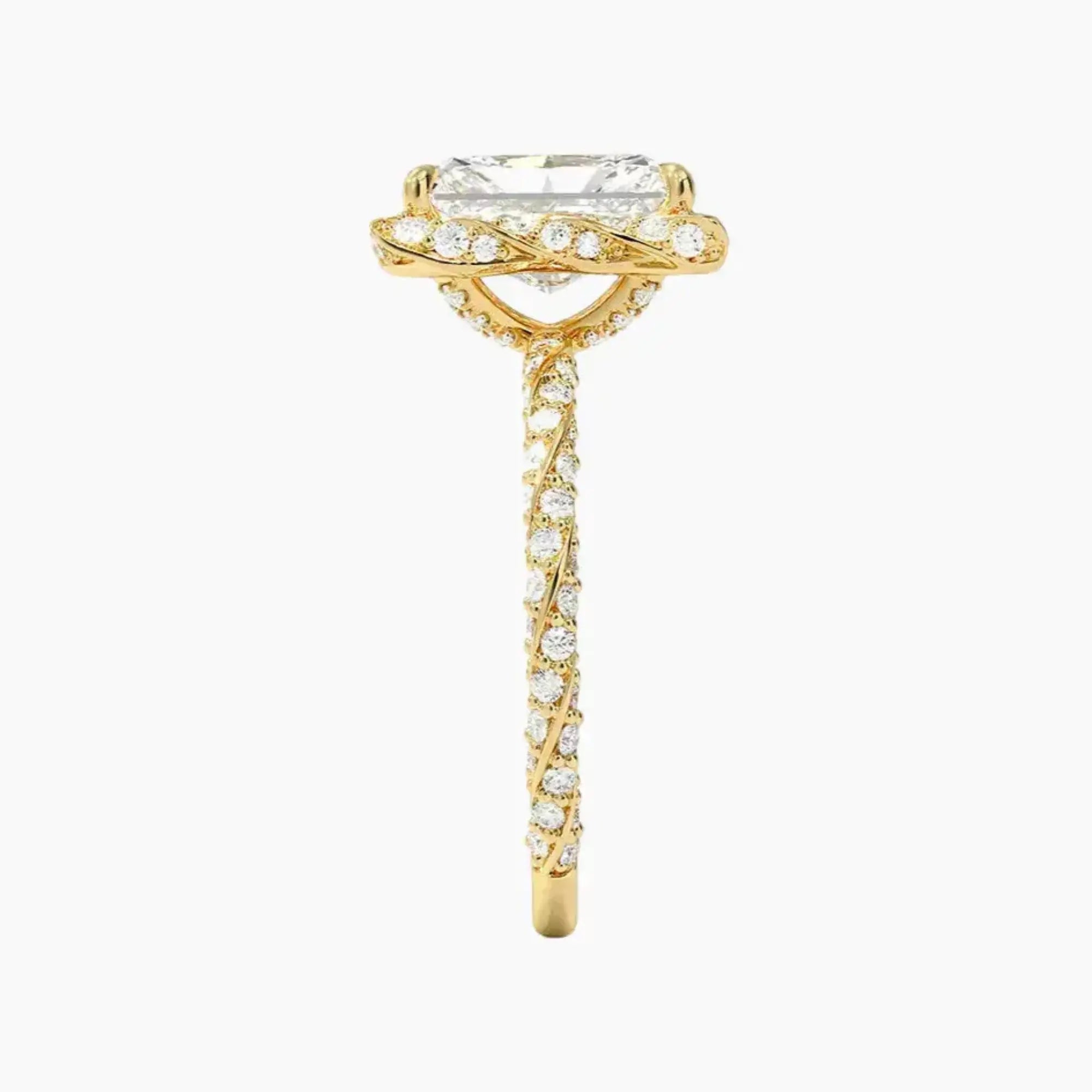 OBSER420 - Eliana Halo Radiant engagement ring setting view 9